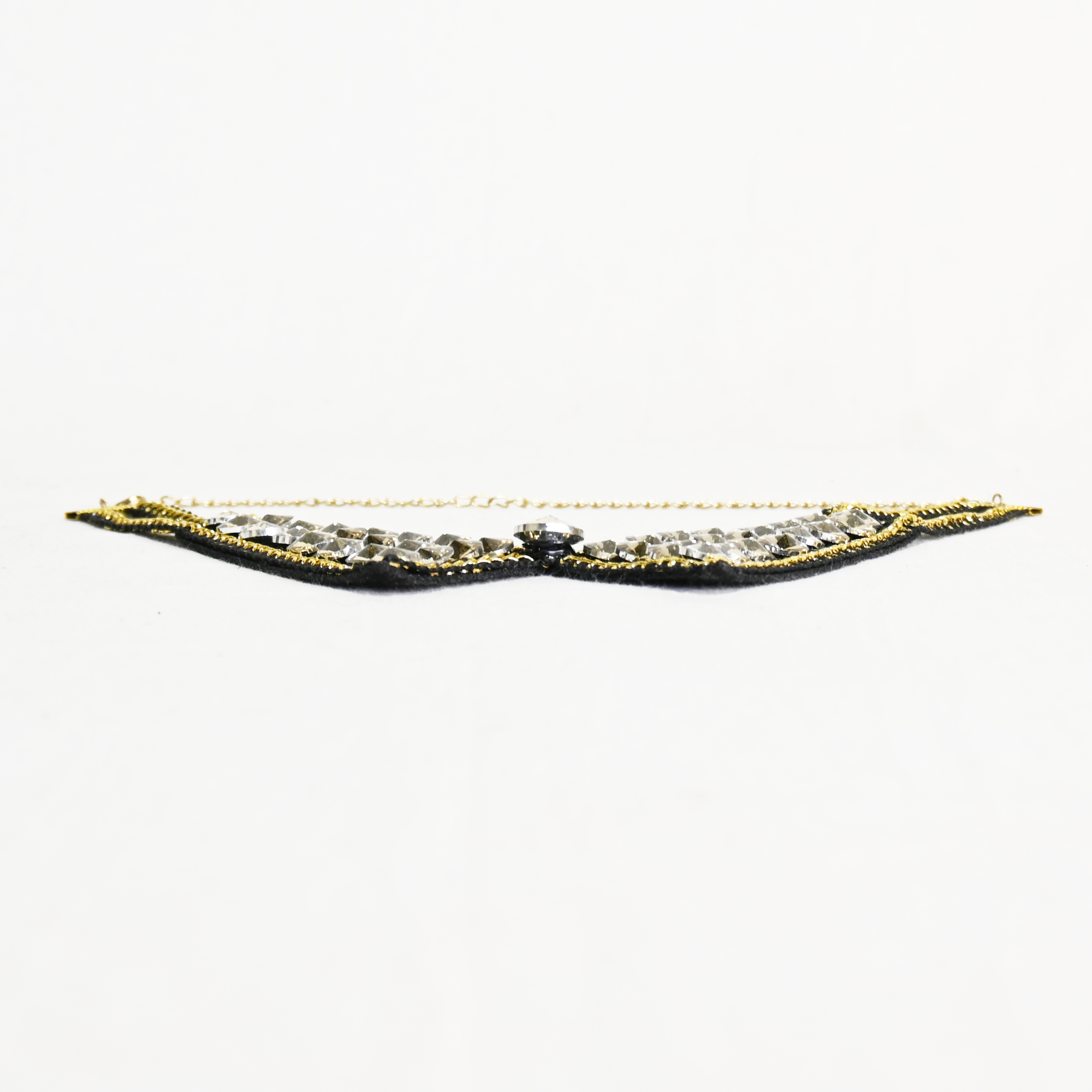 Collar Necklace Bejeweled Black / つけ襟ネックレス ノーブランド ビジュー 黒