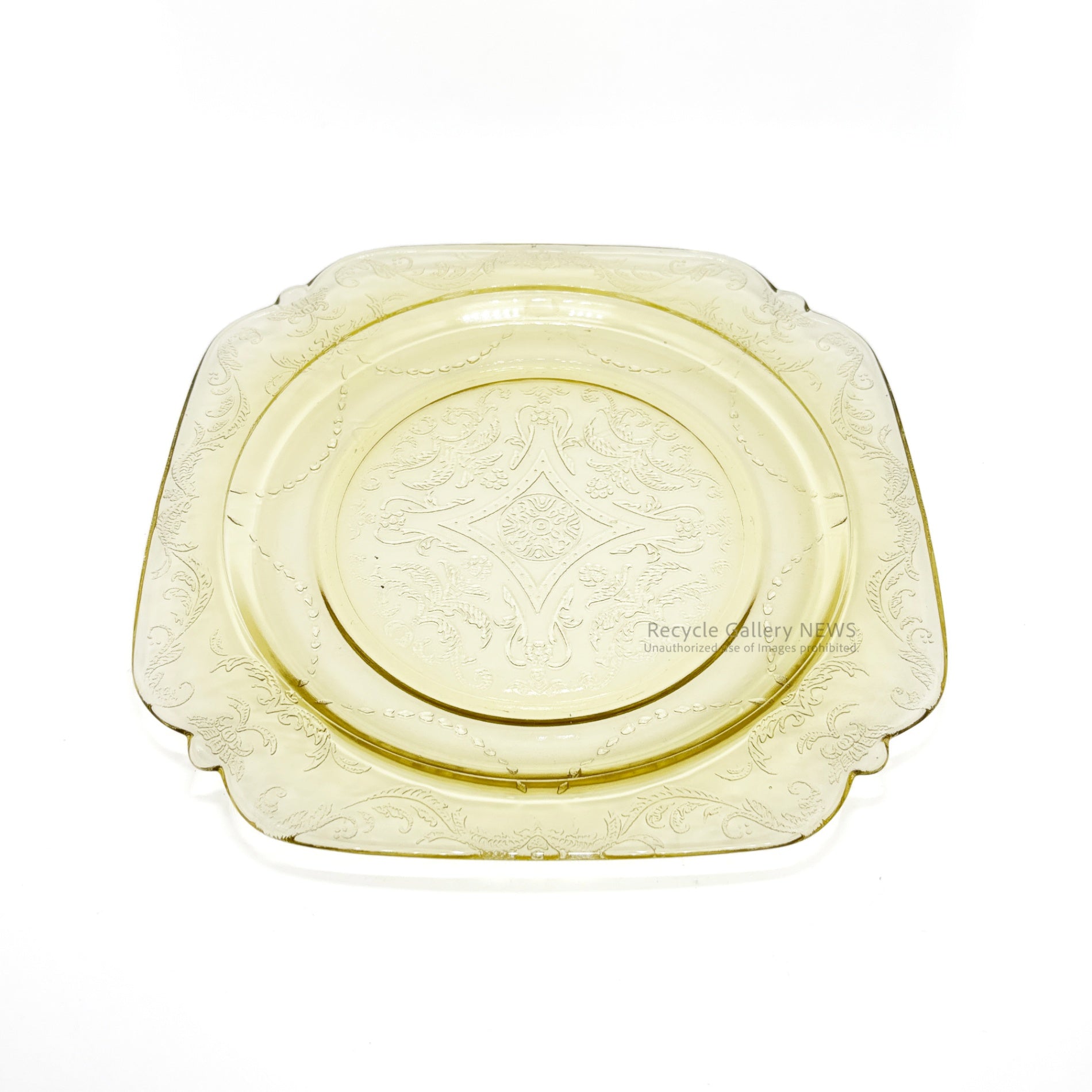 Federal Glass "Madrid" 22.5cm Plate U.S.A Vintage / フェデラル・グラス マドリッド 22.5cmプレート 1930年代