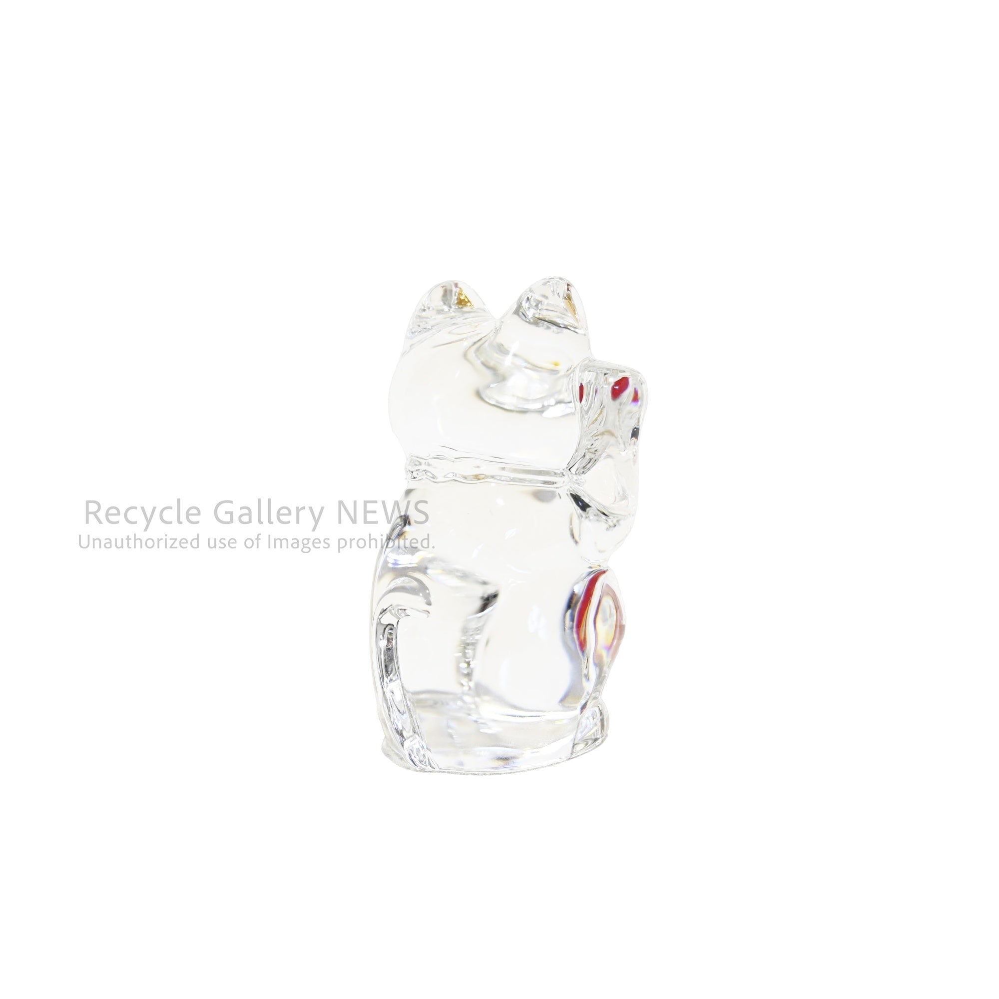 Baccarat Maneki-Neko Lucky Cat Fortune Cat Clear Crystal Glass / バカラ まねき猫 クリア クリスタルガラス