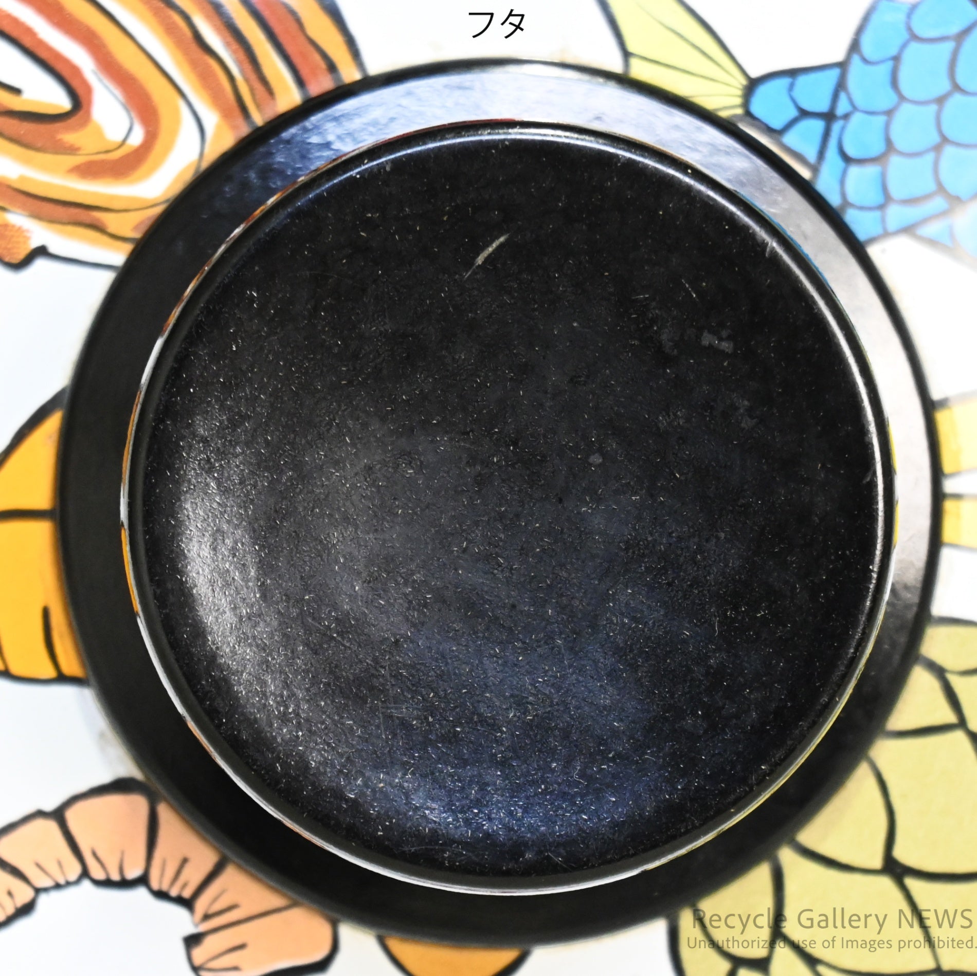1960s American vintage enamel pot White with food design / 1960年代 アメリカ ヴィンテージ ホーロー鍋 ホワイト 食材デザイン