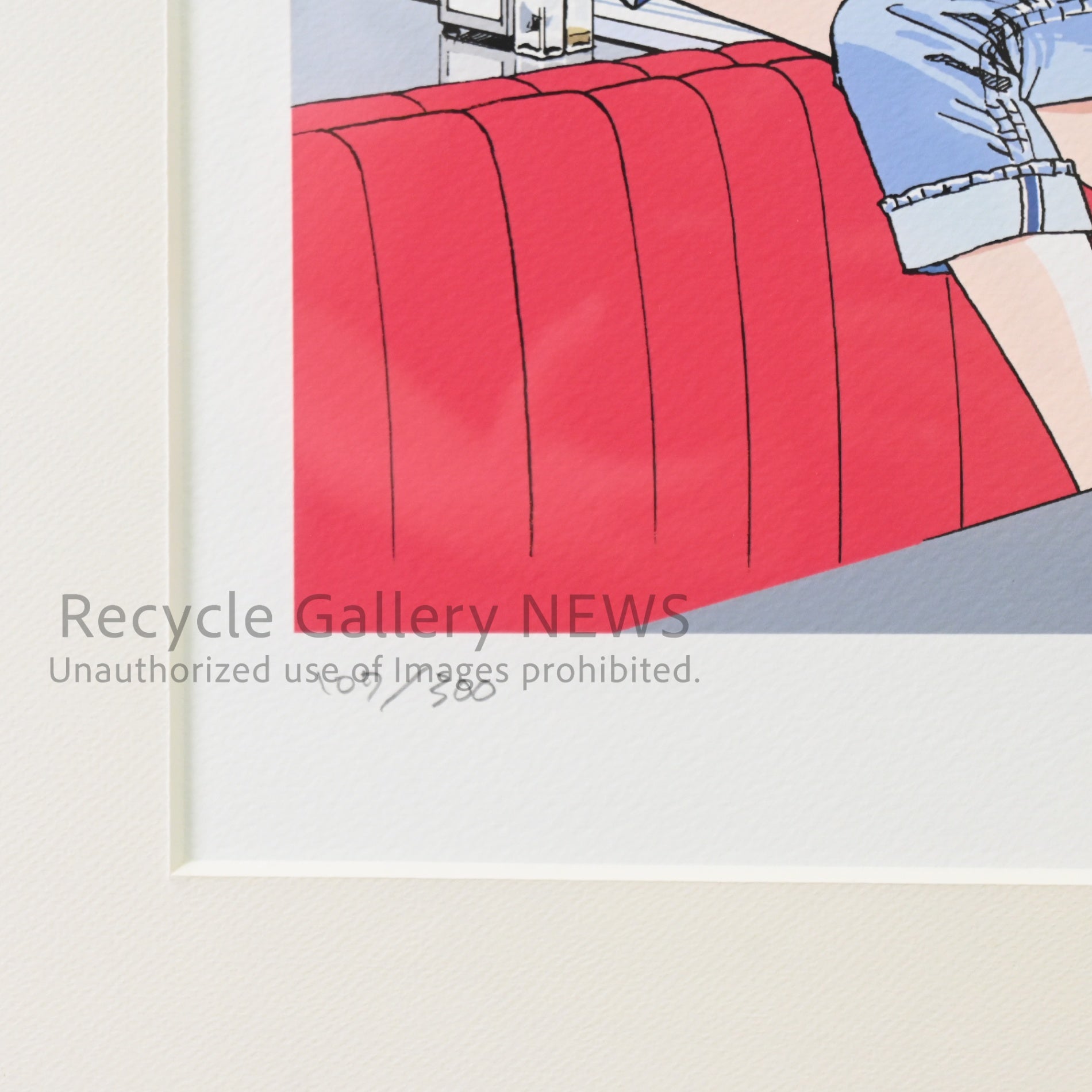 Hisashi Eguchi "Stop!! Hibari-kun! Stratocaster" Lithograph High-Definition Giclée Print Japanese Pop Art / 江口寿史 ”ストップ!!ひばりくん! ストラトキャスター” リトグラフ 高精細ジークレー版画 日本 ポップアート