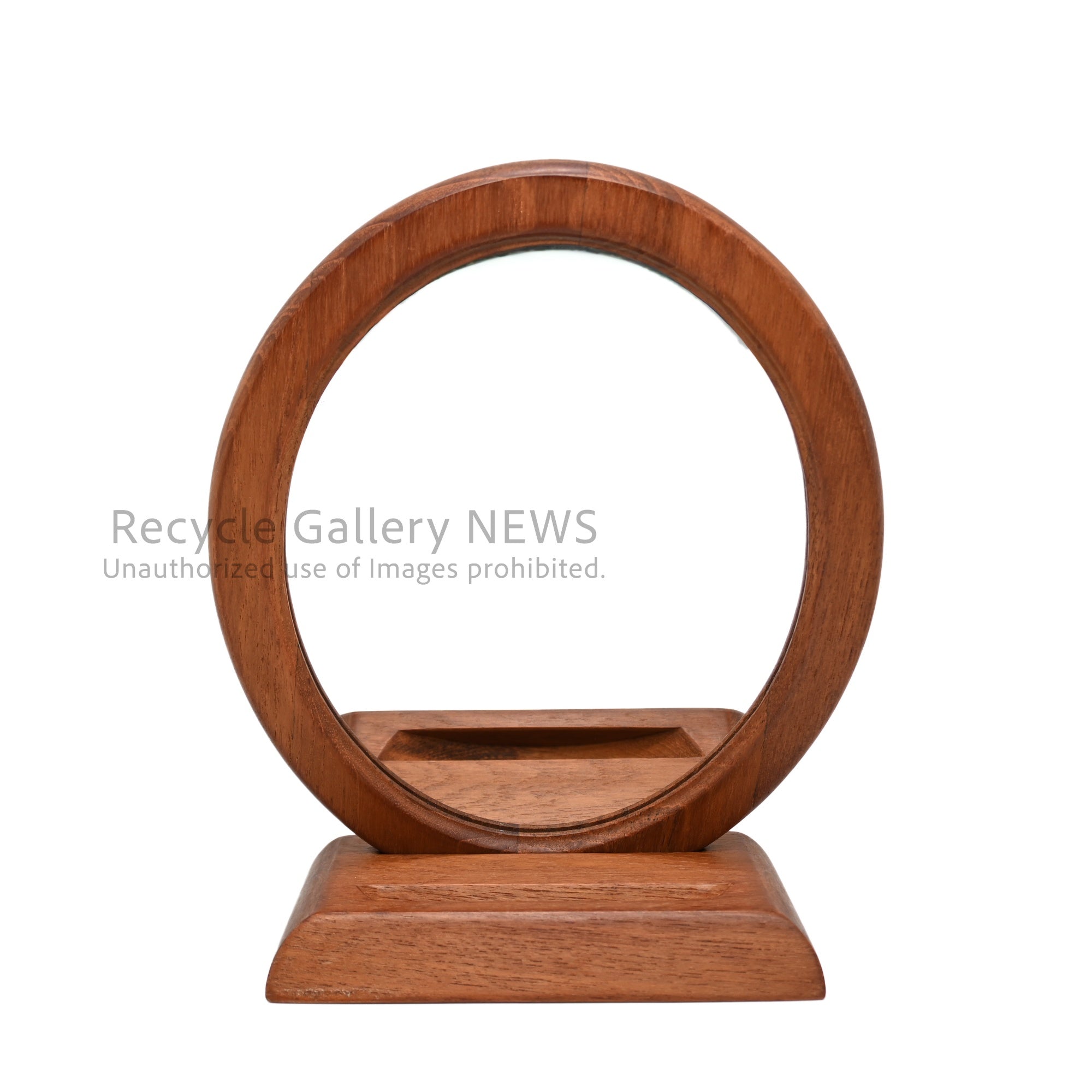 Vintage-like Teakwood Mirror & Stand Brown / チークウッド ミラー&スタンド ブラウン ヴィンテージライク 卓上ミラー