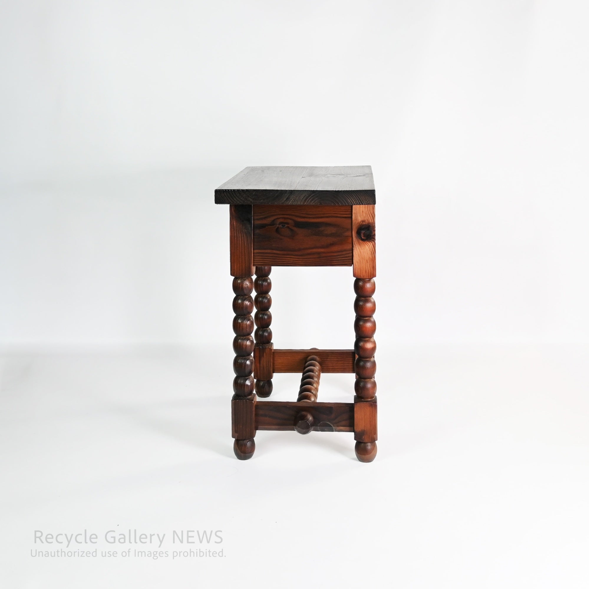 Antique Console Table with Bobbin Turned Legs Classic Spool Design / ボビンターニングレッグ コンソールテーブル アンティーク クラシック 糸巻きデザイン