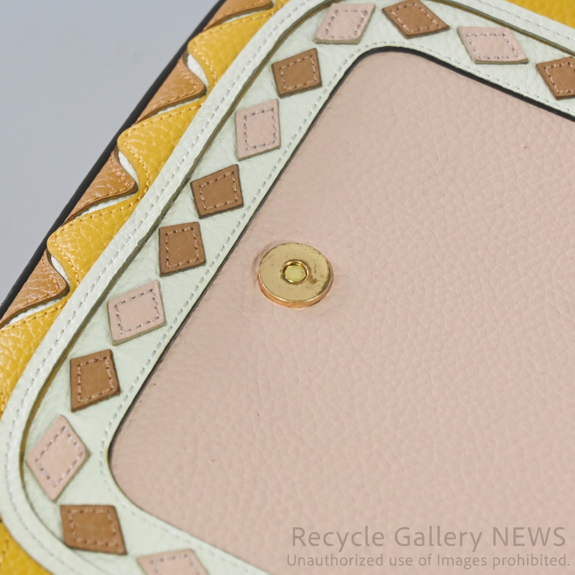 Tory Burch Mcgraw Botanical Appliqué Satchel Leather Bag / トリーバーチ マックグロー サッチェル レザー ハンドバッグ パッチワーク ベージュ ボタニカル