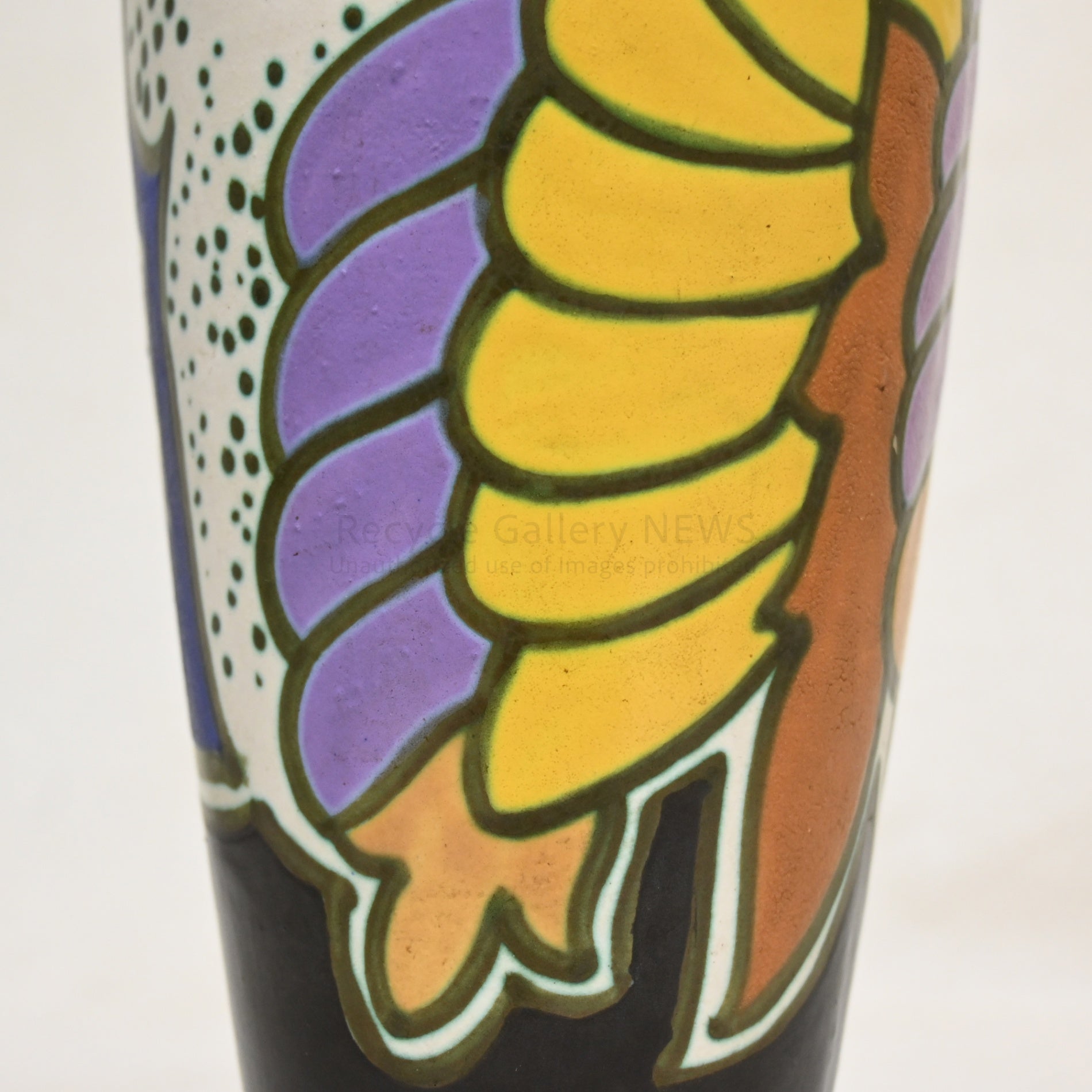 C.M BERGEN Ceramique Montoise Flower vase 1920’s Antoine Dubois Art Nouveau Art Deco / セラミック・モントワーズ 花瓶 1920年代  アントワーヌ・デュボア アール・ヌーヴォー アール・デコ ベルギー