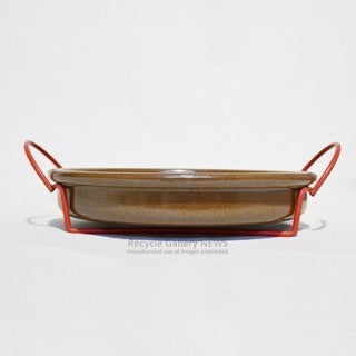 ESRAU Maren Stoneware Grill Pie Plate with Handle Scandinavian Tableware / エスラウ マーレン ハンドル付き ストーンウェア グリル パイ皿 北欧食器