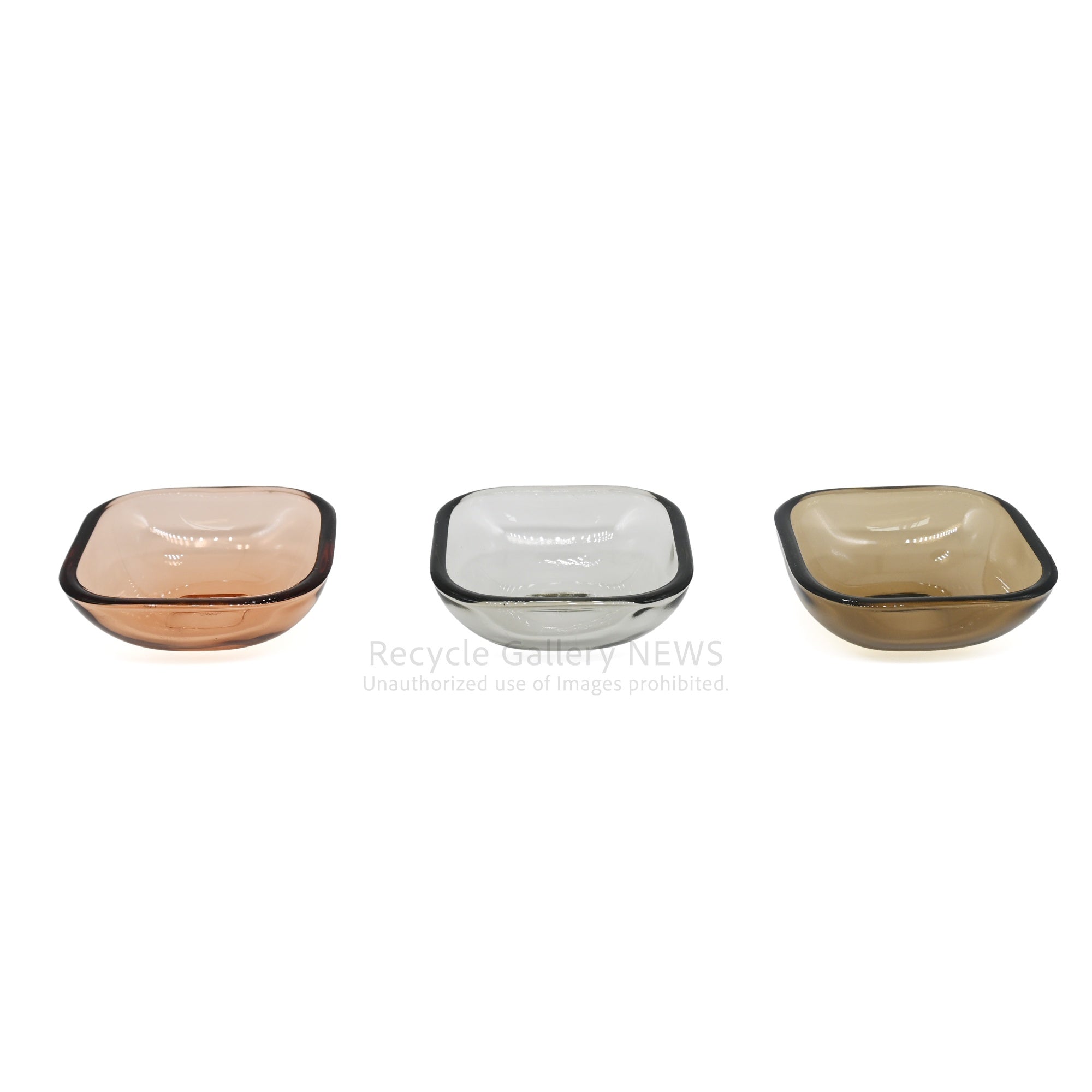 Rare Hoya Glass "Starting Unit series" Set of 6 Plates Japanese Tableware Showa Retro / 保谷硝子 スターティングユニット６点セット  日本 食器 昭和レトロ 希少