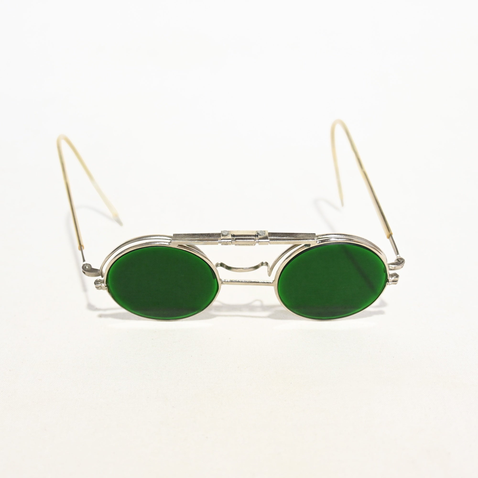 Vintage Sunglasses Flip-up Clip-on Cable temple Retro Unique / ヴィンテージサングラス 跳ね上げ式 クリップオン ケーブルテンプル レトロ ユニーク