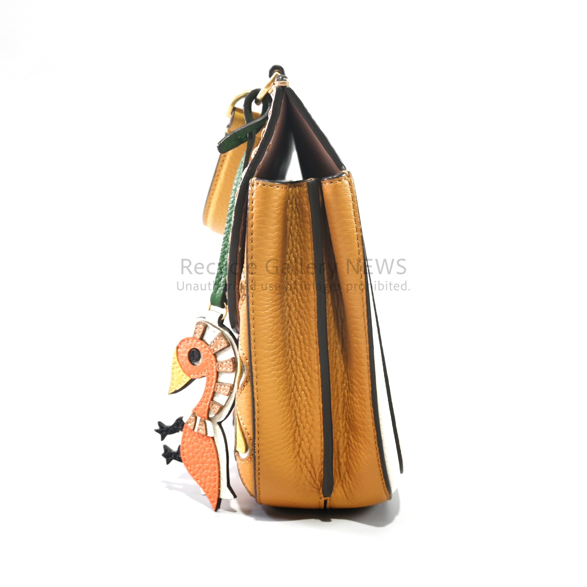 Tory Burch Mcgraw Botanical Appliqué Satchel Leather Bag / トリーバーチ マックグロー サッチェル レザー ハンドバッグ パッチワーク ベージュ ボタニカル