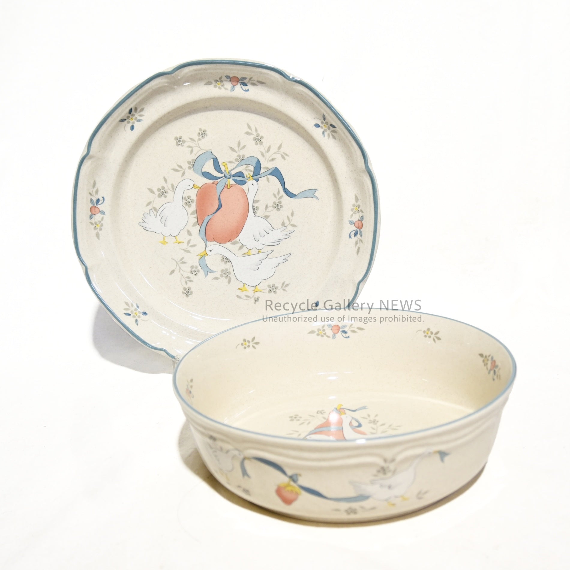 YAMAKA "Marmalade" American Country Style Bowl, Flat Plate, Wooden Serving Tongs Set Retro Vintage Tableware Japan / 山加商店 マーマレード アメリカンカントリー ボウル・平皿・木製サービストングセット レトロ ヴィンテージ食器 日本