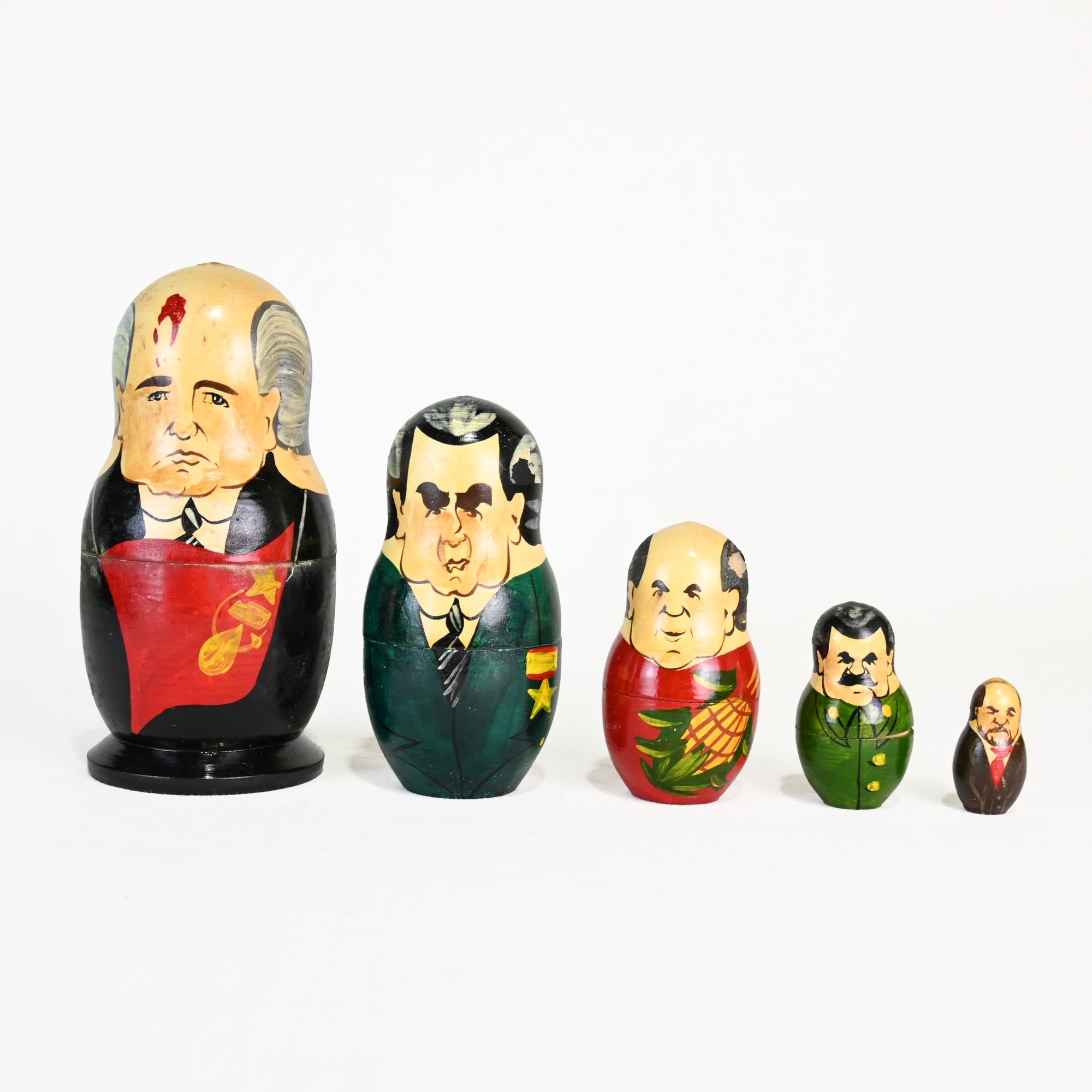 Soviet Union Leaders Matryoshka Russia Vintage / ソビエト連邦 指導者 マトリョーシカ ロシア 旧ソ連 ヴィンテージ