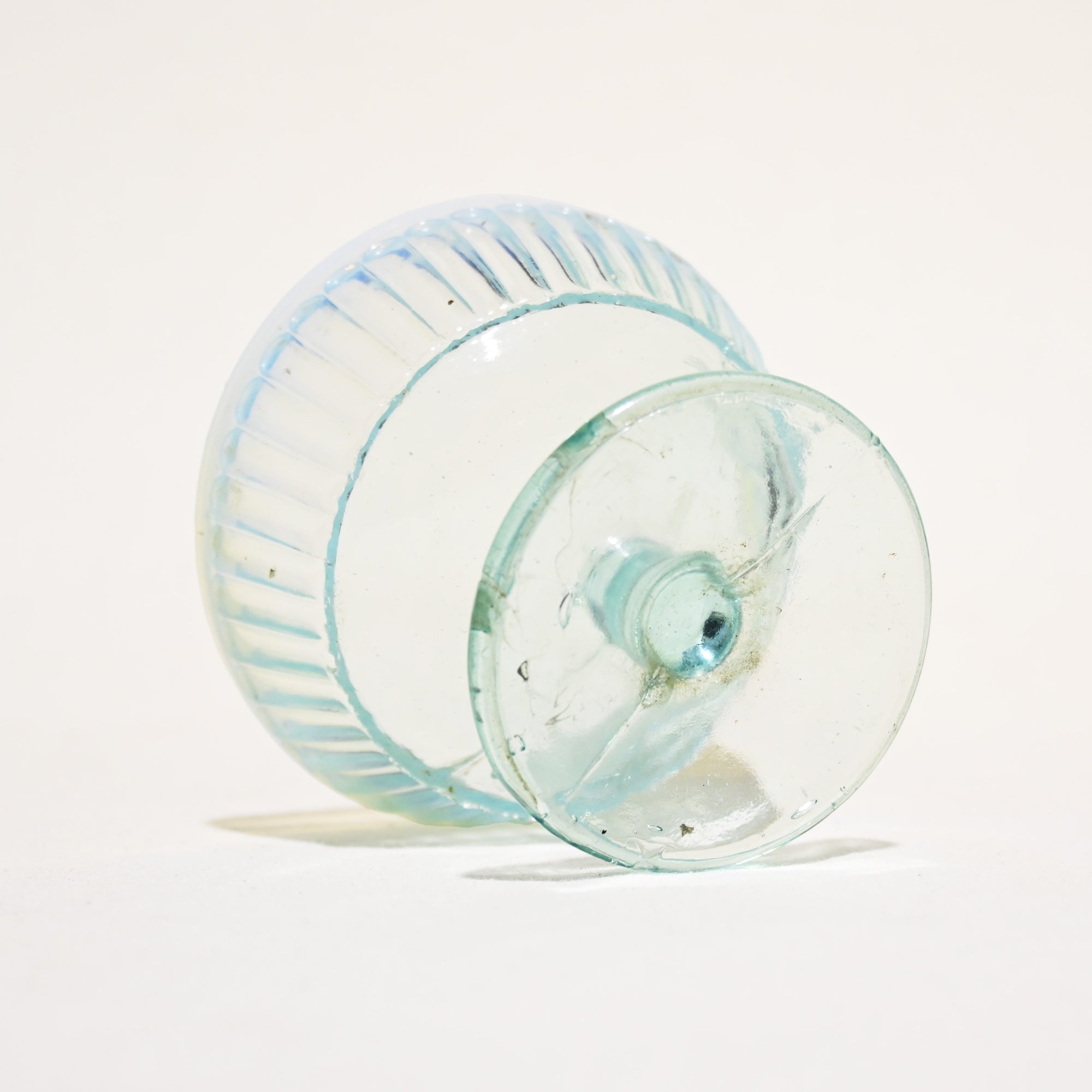 Vintage Press Glass Japanese Glass Ice Cup Ramune soda blue Color Retro / ヴィンテージ プレスガラス 和ガラス 氷コップ ラムネ色 レトロ