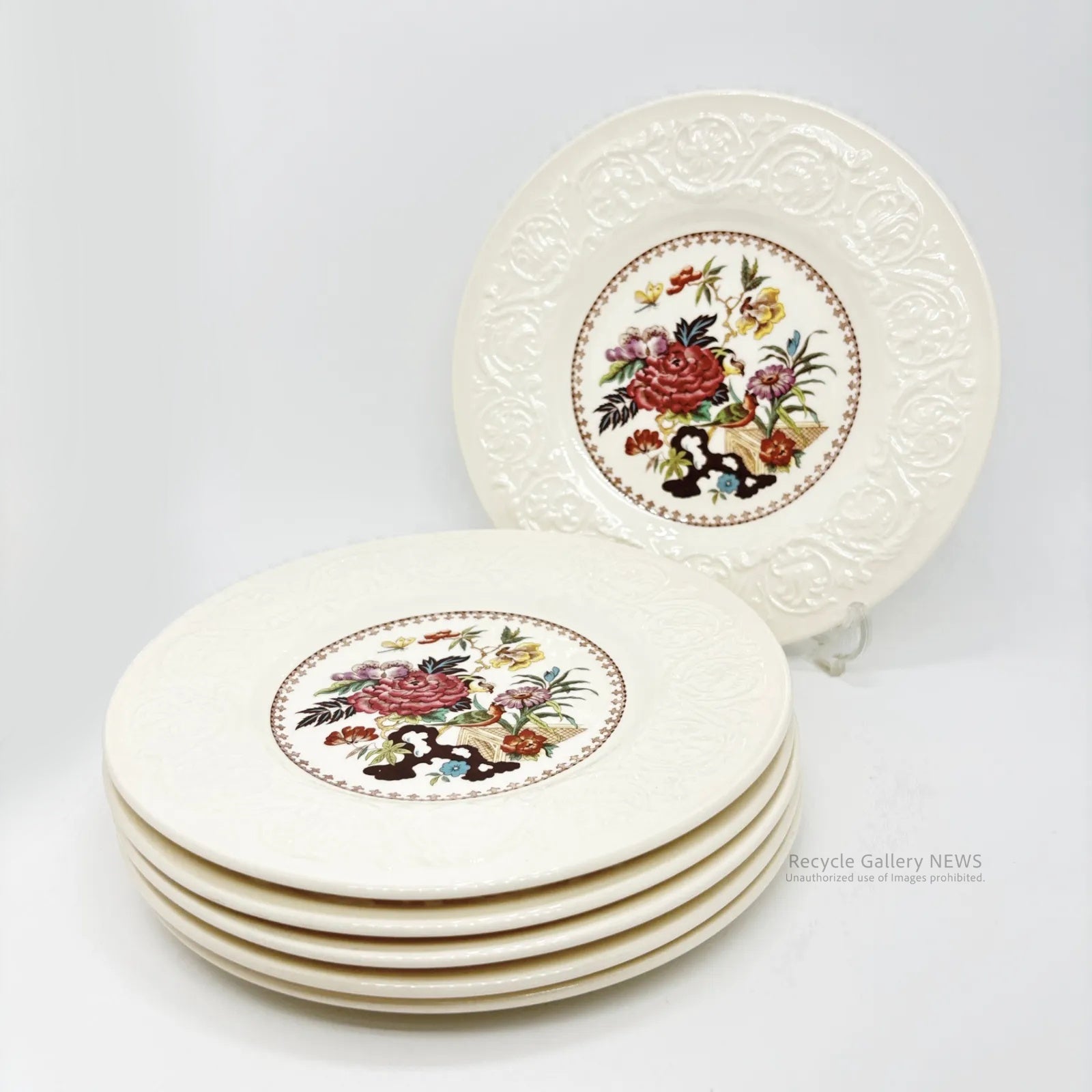 WEDGWOOD Vintage WELLESLEY "Bullfinch" 18.5cm Plate / ウェッジウッド ウェルズリー ブルフィンチ 18.5cmプレートのみ ヴィンテージ