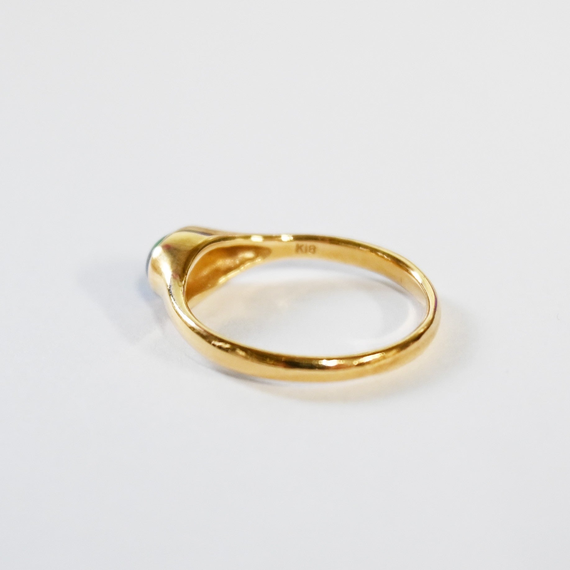 Kansai Yamamoto? KANSAI Blue Azurite K18 Gold Ring #10 / 山本 寛斎？ 青緑石付き K18ゴールド リング 10号