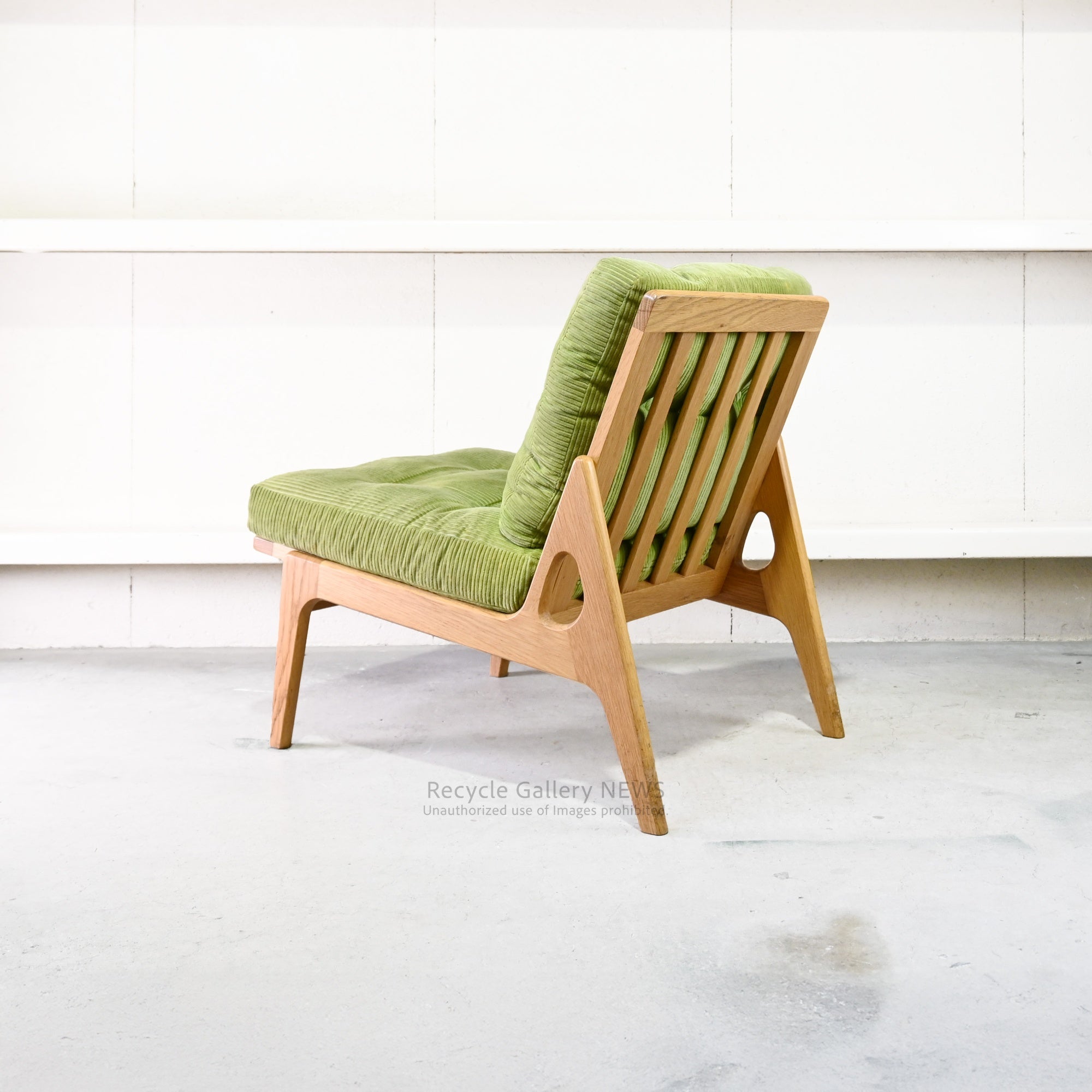 Maruni60 Frame Chair in Green Fabric Japanese Mid Century Modern / マルニ60 フレームチェア グリーンファブリック 日本 ミッドセンチュリー  ジャパニーズモダン