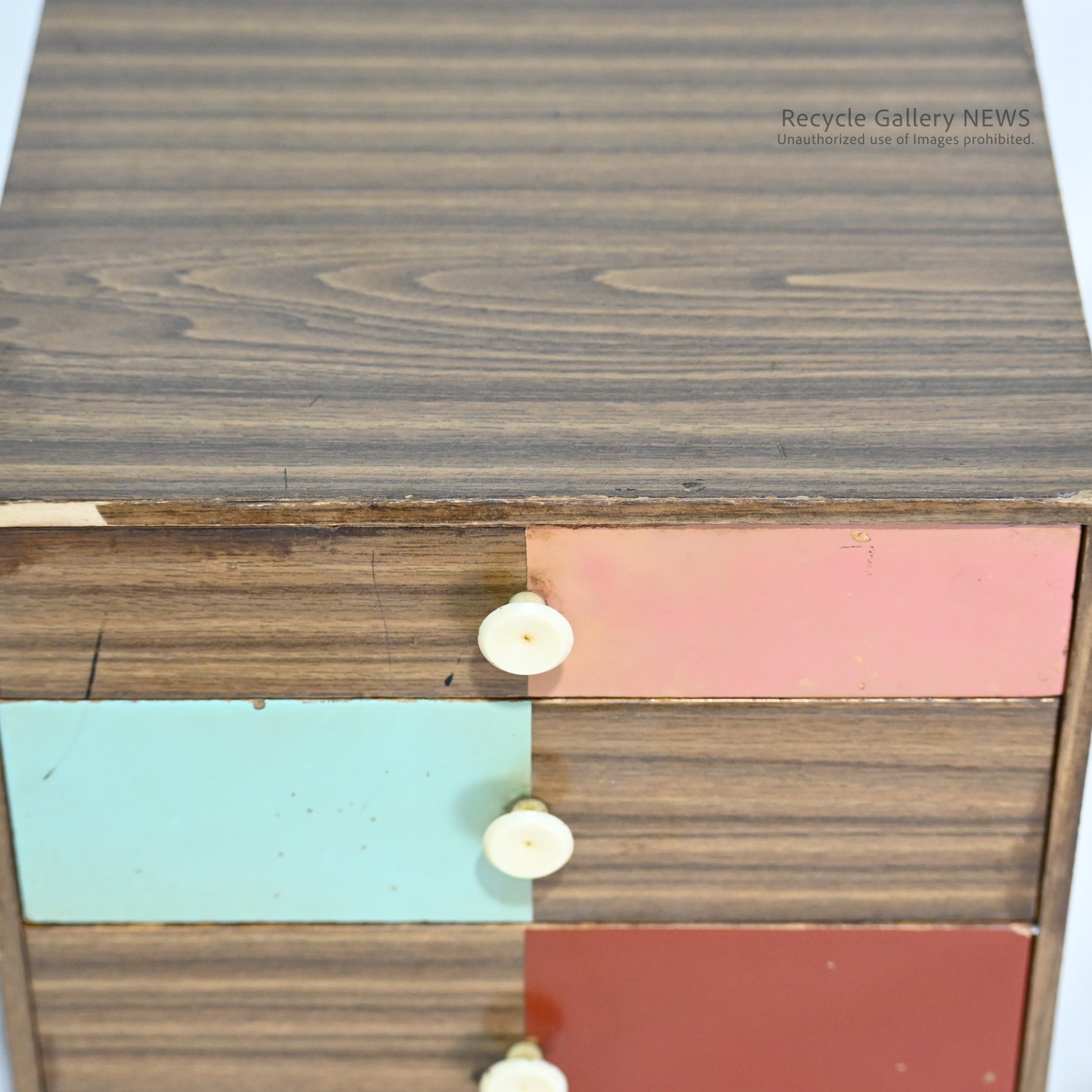 Showa Retro 3-Tier Drawer Storage Box Japanese Vintage / 昭和レトロ 3段 引き出し 小物入れ 日本ヴィンテージ