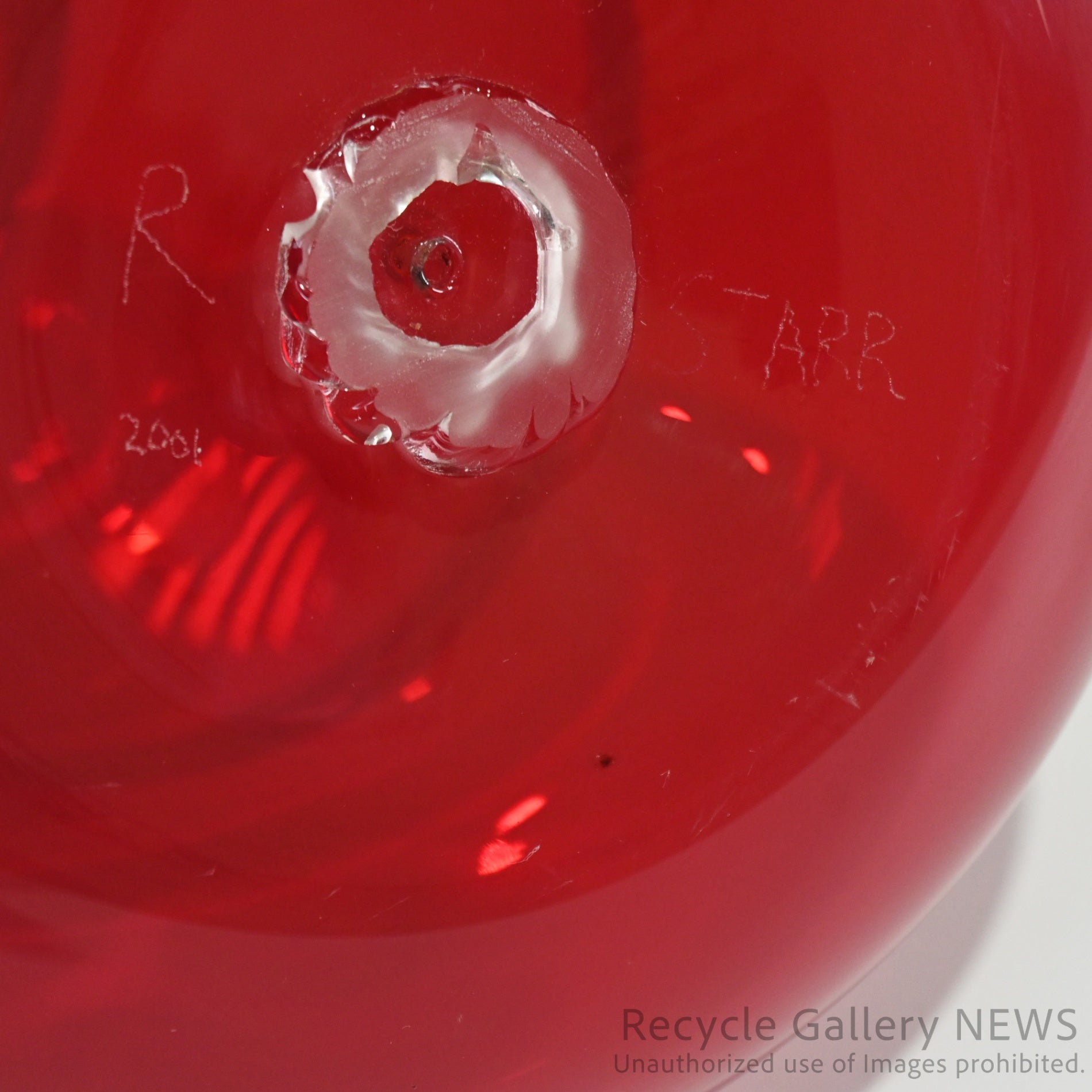 "The Seed Ⅰ-Ⅴ" made by ROSTARR ROMON K YANG Hand Blown Glass Red Art Piece / "ザ・シード" ロスター 吹きガラス アート作品 赤 オブジェ