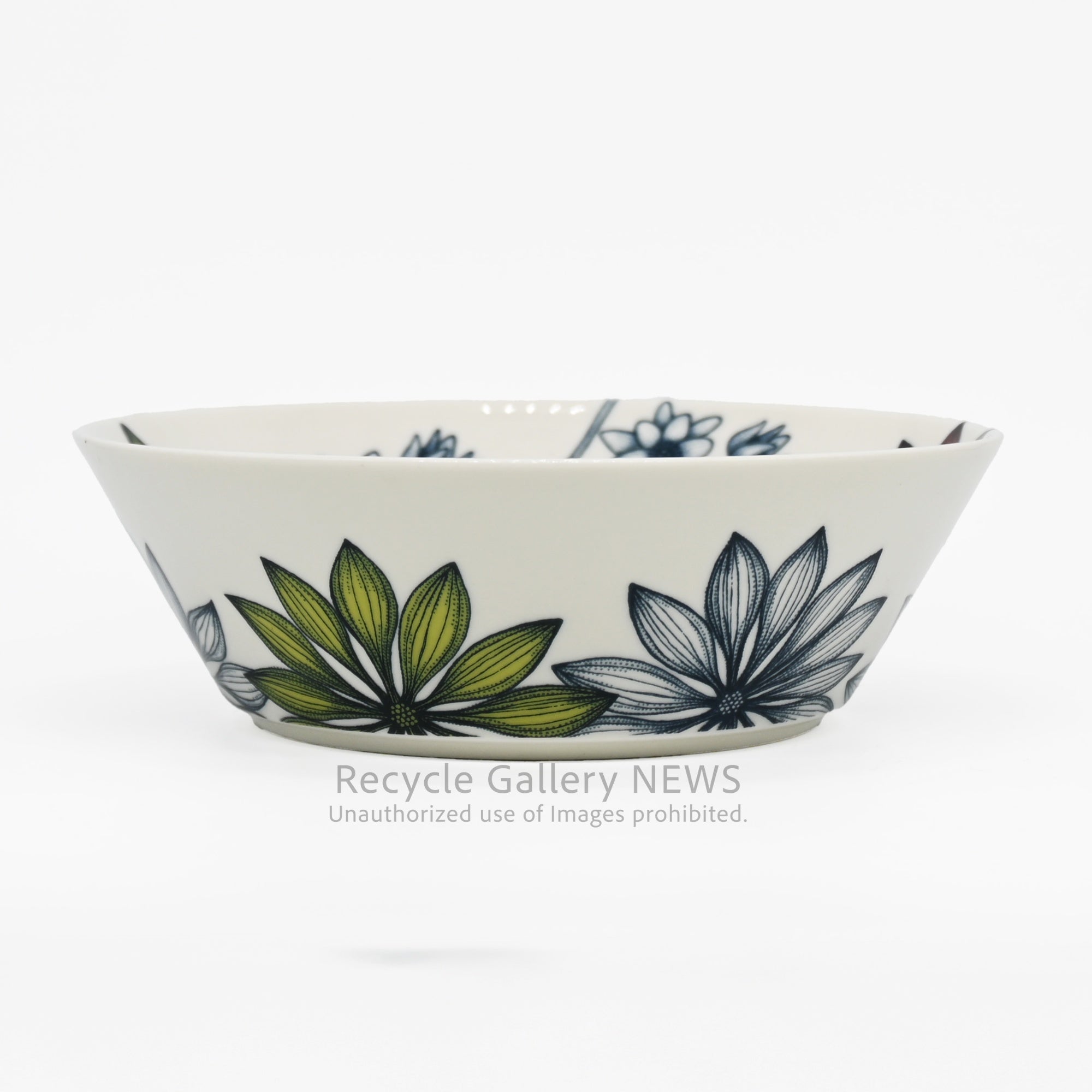ARABIA Runo Summer Ray Finland Floral 16.5cm Bowl Old Backstamp Scandinavian Style / アラビア ルノ サマーレイ 16.5cmボウル フィンランド  花柄 北欧 旧スタンプ
