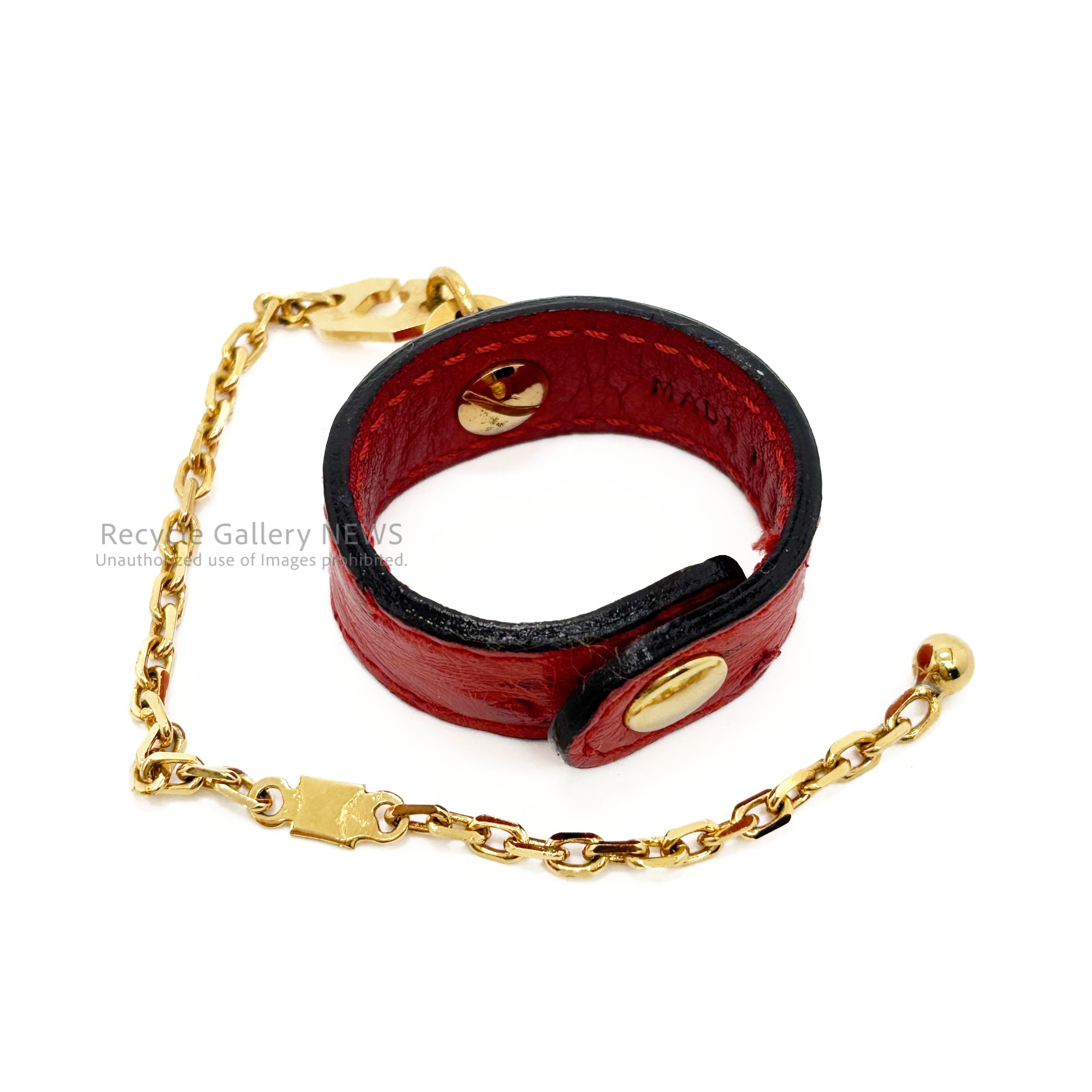HERMES Red Ostrich Glove Holder Italia / エルメス グローブホルダー レッド オーストリッチ
