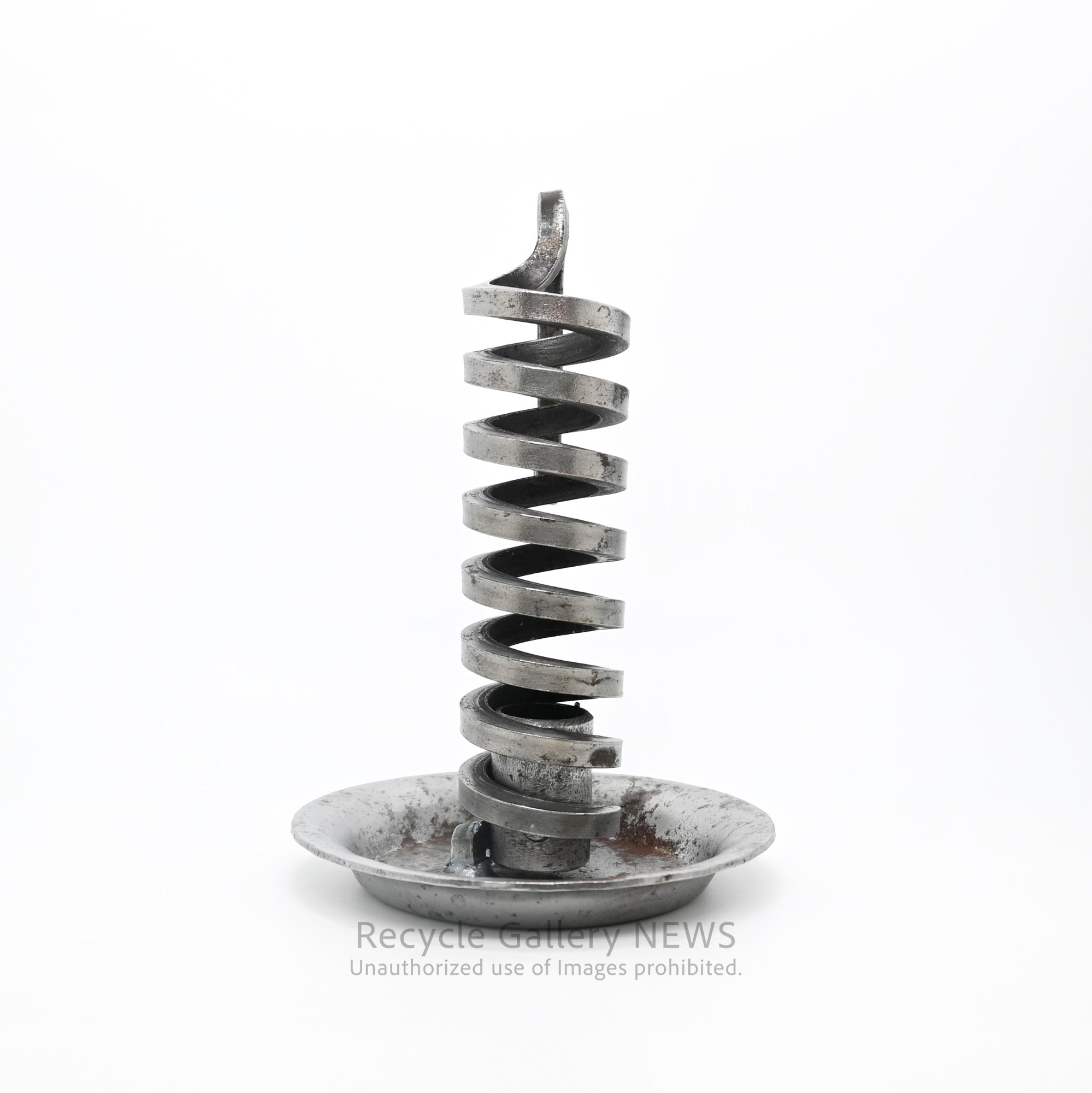 Vintage Iron Spring Candle Stand / 鉄製 スプリング 回転式キャンドルスタンド 蝋燭立て ヨーロッパヴィンテージ