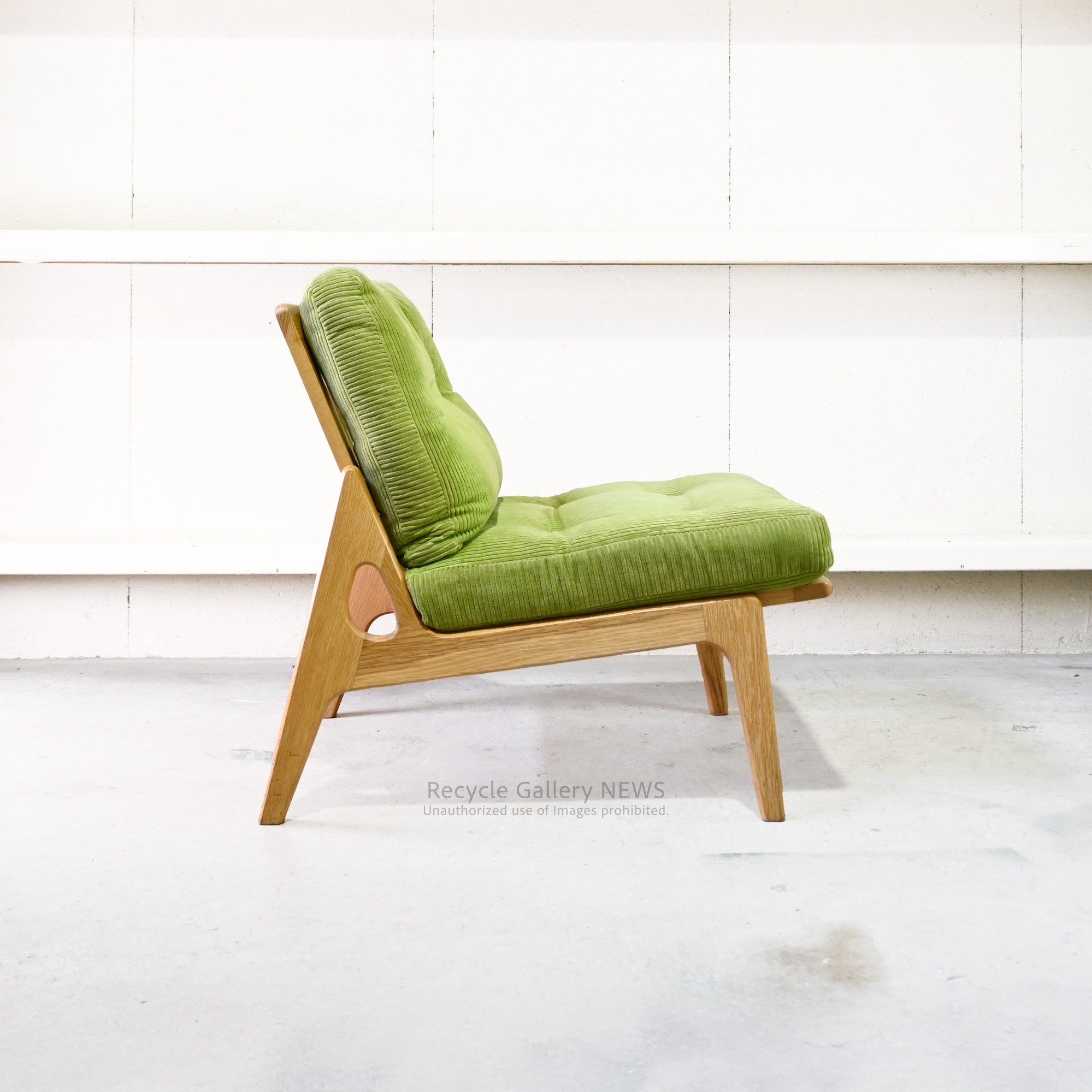 Maruni60 Frame Chair in Green Fabric Japanese Mid Century Modern / マルニ60 フレームチェア グリーンファブリック 日本 ミッドセンチュリー  ジャパニーズモダン