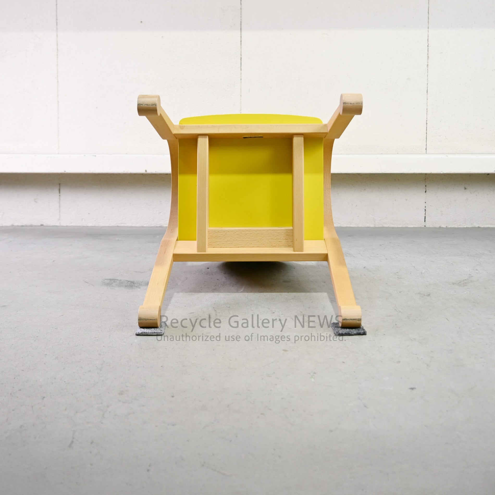 Nisshin Mokko ac-cent Kids chair Yellow Japan / 日進木工 アクセント キッズチェア イエロー 日本
