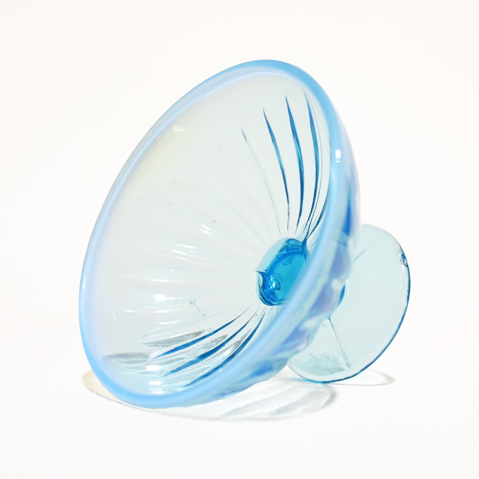 Vintage Press Glass Japanese Glass Ice Cup Hawaiian Blue Color Retro / ヴィンテージ プレスガラス 和ガラス 氷コップ 水色 ハワイアンブルー レトロ