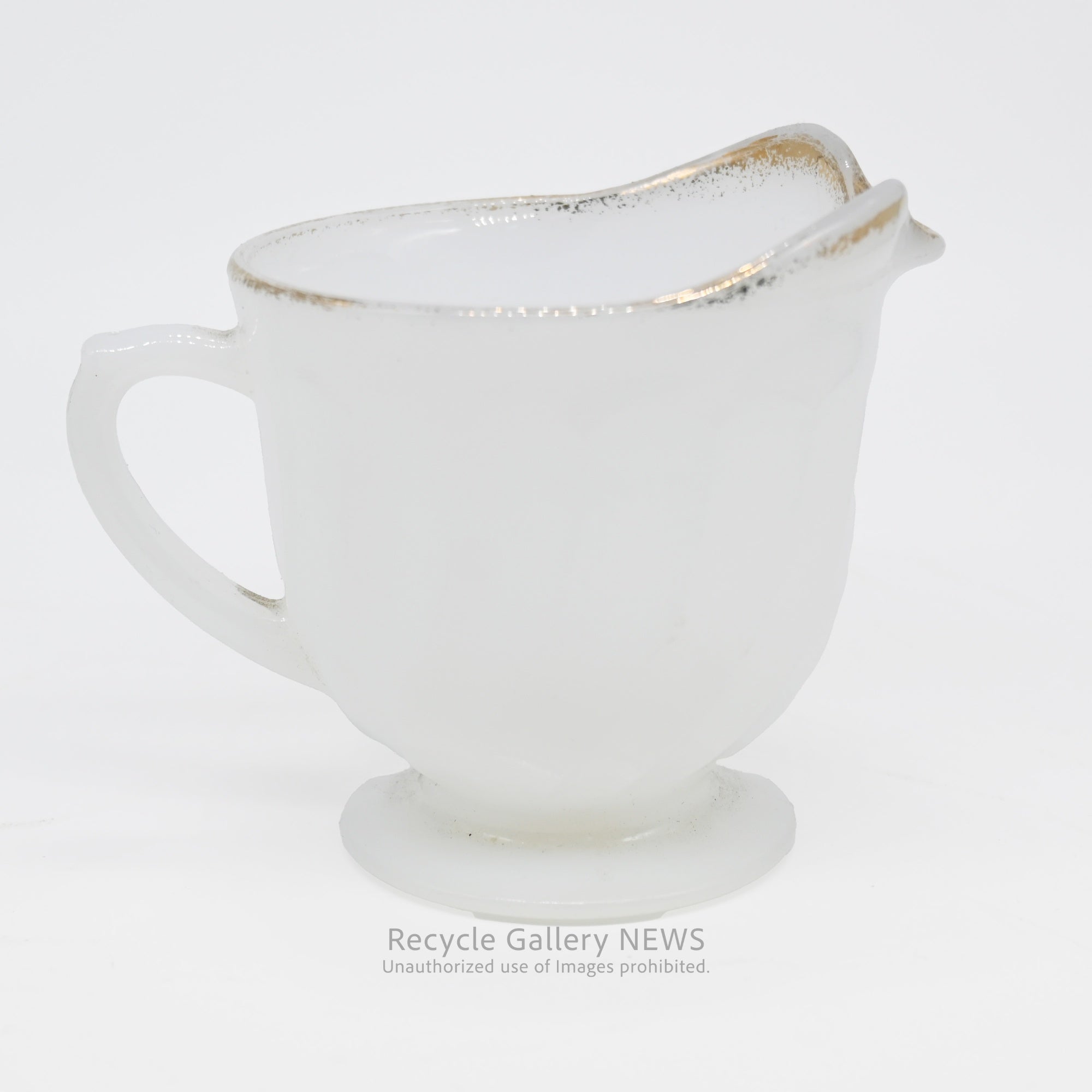 Vintage Fire-King Swirl Gold Rim Creamer American Mid Century/ ファイヤーキング スワールゴールドリム クリーマー アメリカ ミッドセンチュリー
