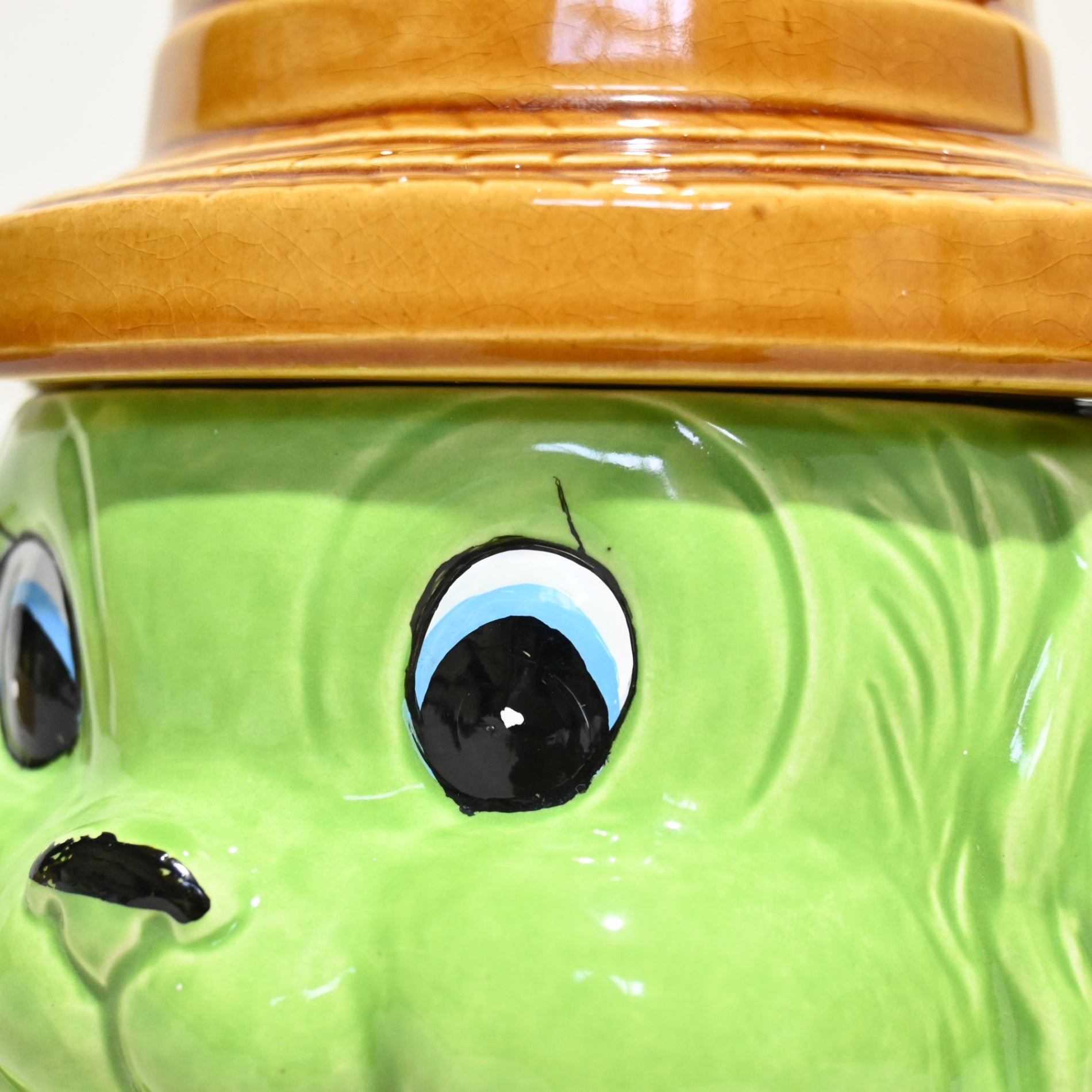Green Dog Cookie Jar Pot Trinket Box Retro Japan Vintage / グリーンドッグ クッキージャー 昭和レトロ 犬 小物入れ ポット 日本 ヴィンテージ