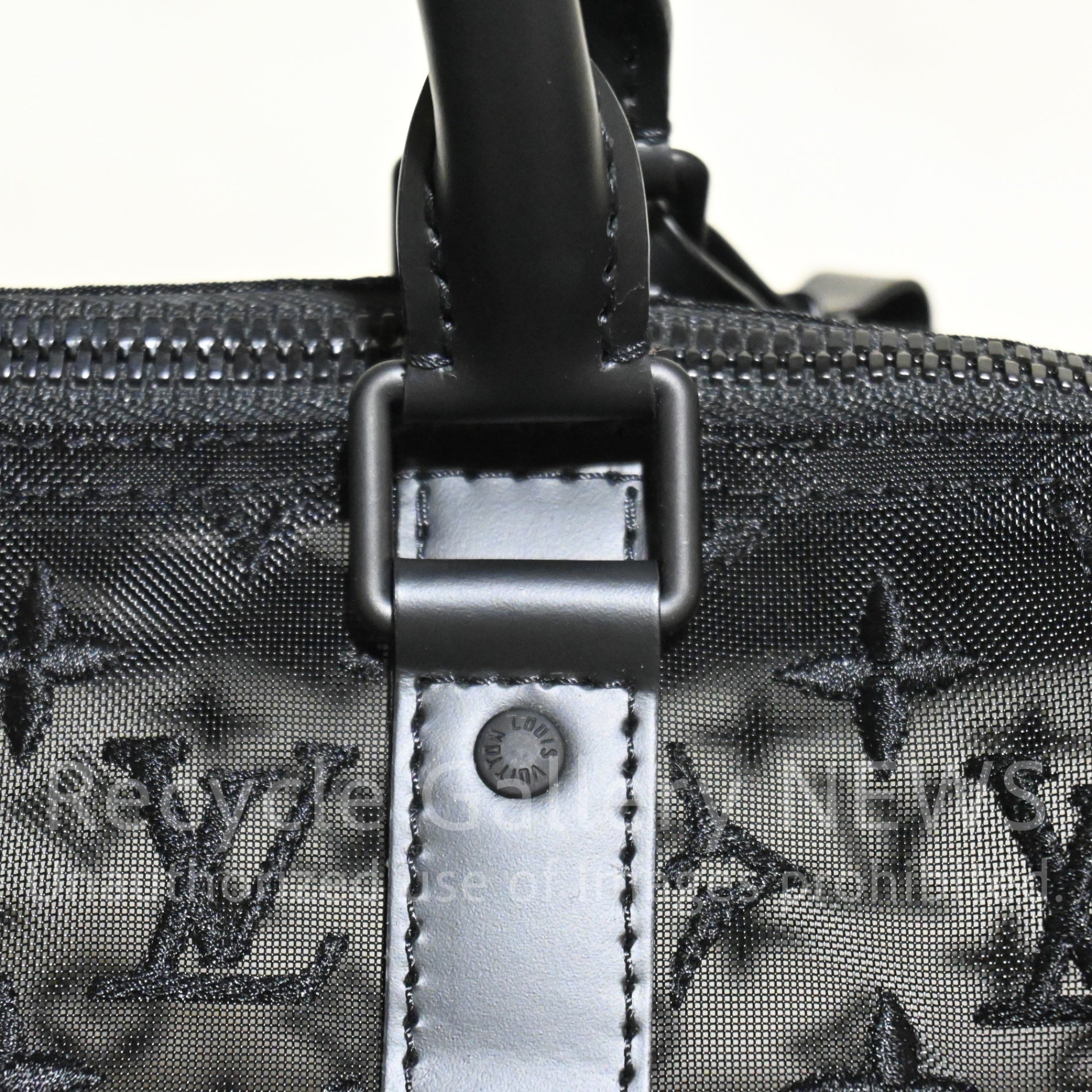 LOUIS VUITTON 2019 AW Virgil Abloh M53971 Monogram Mesh and Leather Boston Bag Keepall Bandouliere 50 / ルイ・ヴィトン ヴァージル・アブロー モノグラム メッシュ・レザー ボストンバッグ キーポル バンドリエール50