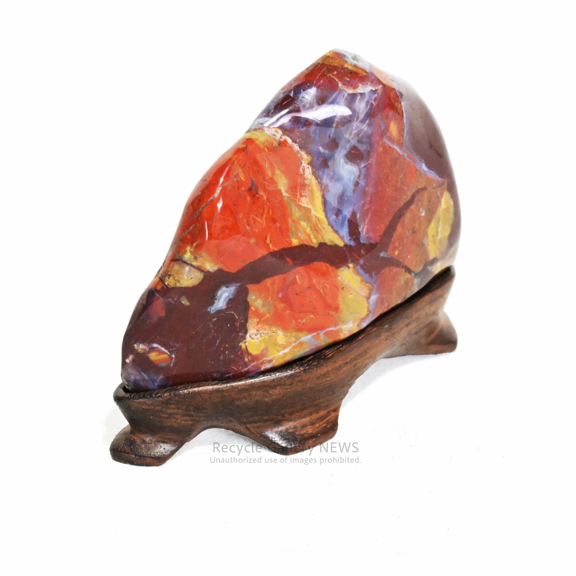 Mexican Jasper Natural Stone Ornament with Base / メキシカンジャスパー 台座付 天然石 オブジェ 置物