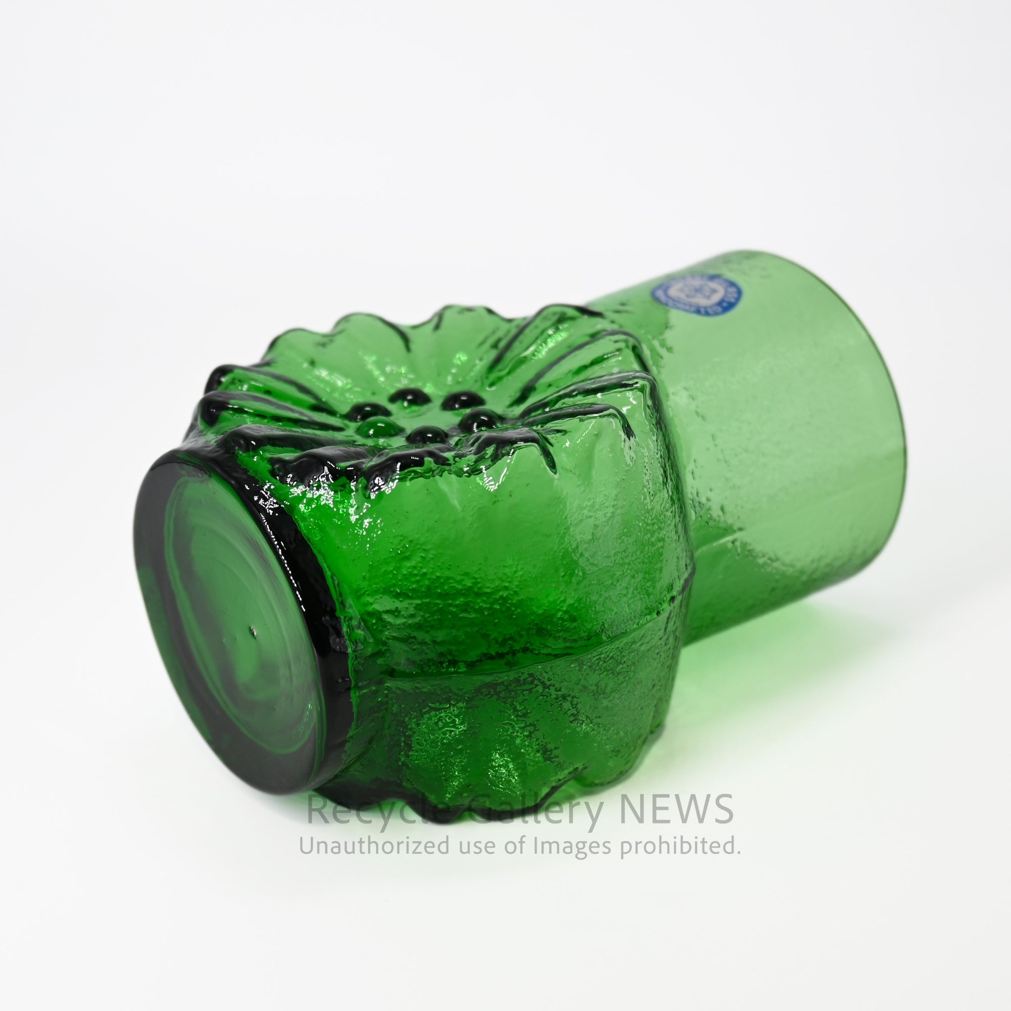 Sasaki Glass Vintage Vase Showa Retro Green Japan / 佐々木硝子 ヴィンテージ花瓶 昭和レトロ 緑 日本