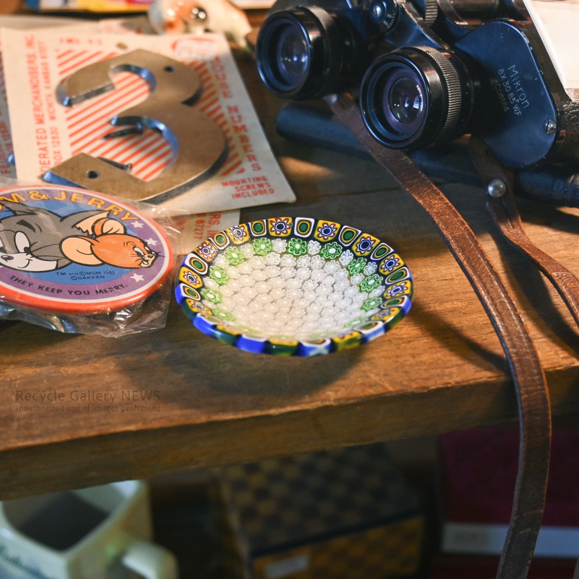 Venezian glass Millefiori Glass Plate Italia Artisan Craftsmanship Floral Pattern / ヴェネチアンガラス ミルフィオリ ガラスプレート 小皿 イタリア クラフトマンシップ 花柄