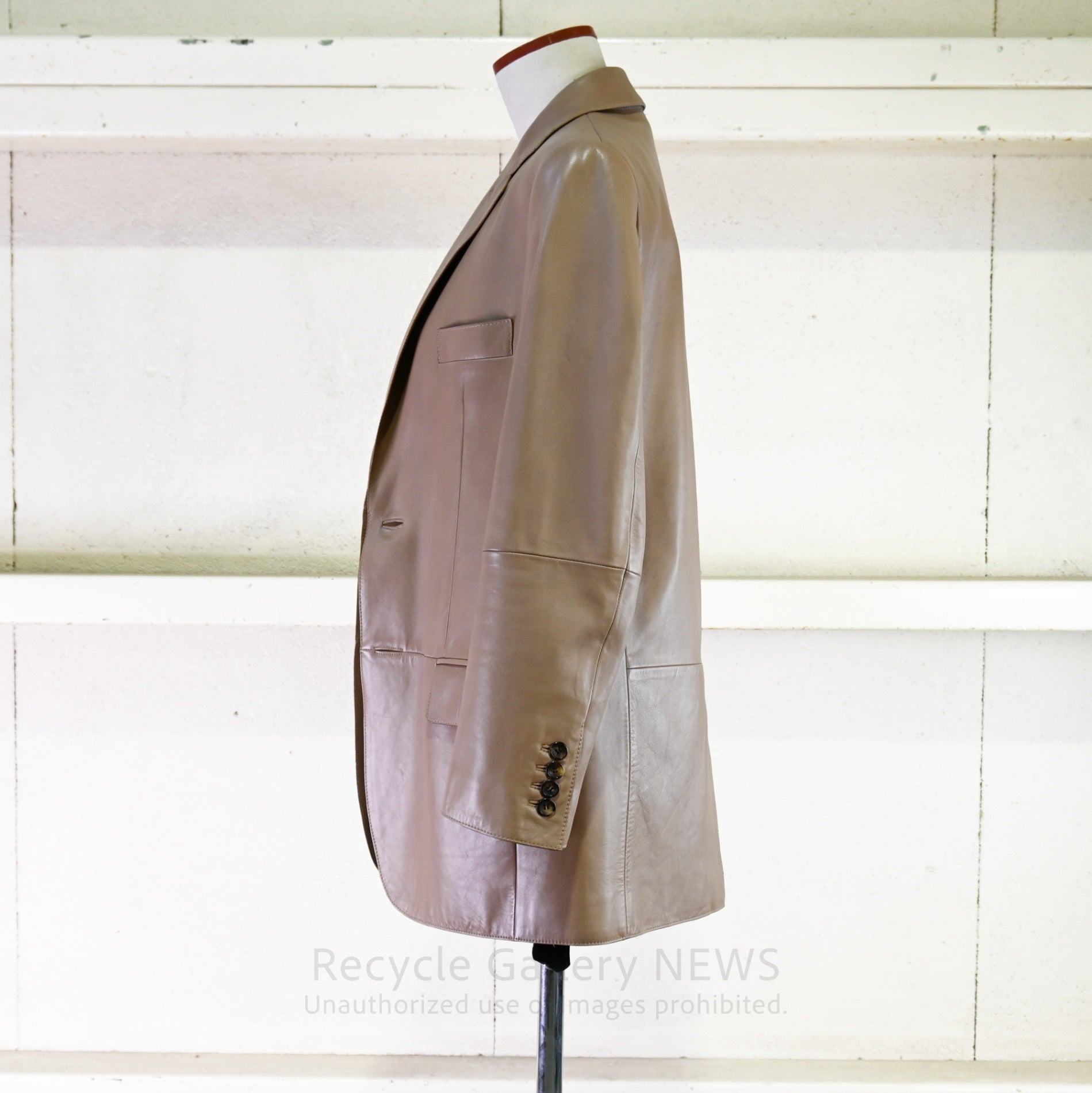 LOEWE Men's Lamb Beige Leather Jacket 2010 Stuart Vevers / ロエベ メンズ ラム レザージャケット ベージュ スチュアート・ヴィヴァース