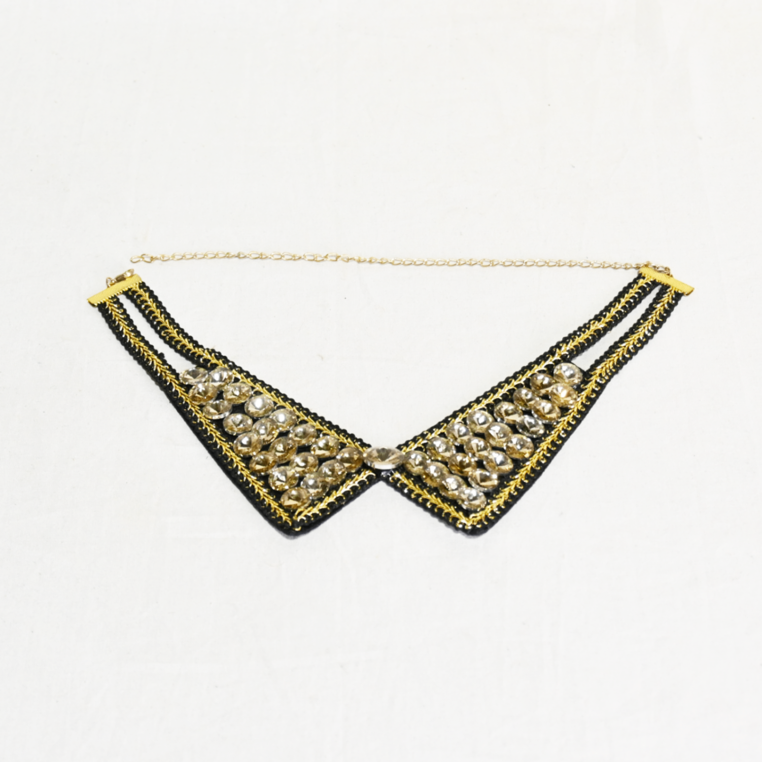 Collar Necklace Bejeweled Black / つけ襟ネックレス ノーブランド ビジュー 黒