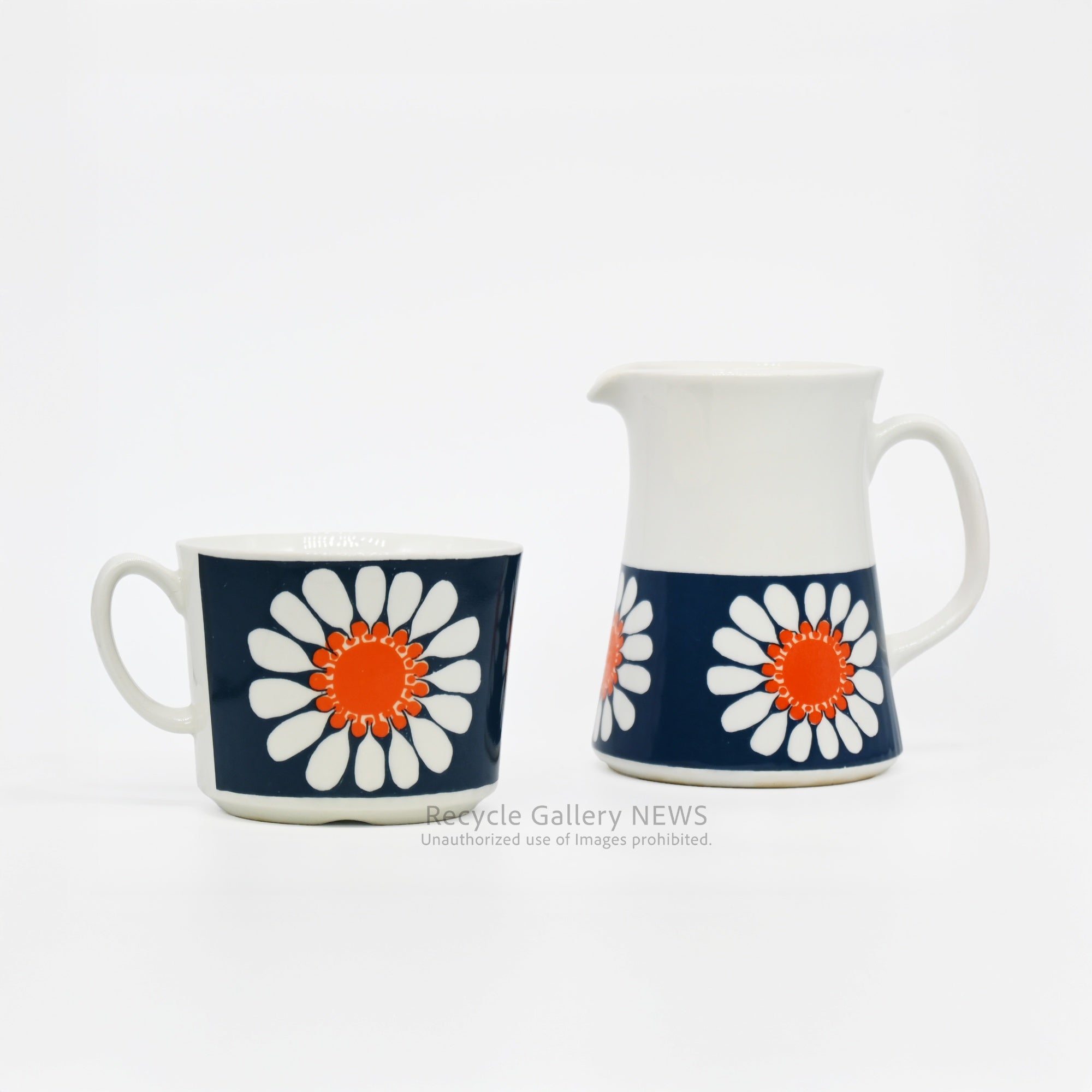 Figgio "daisy" SET Norwegian Scandinavian Floral Style Rare / フィッギオ "デイジー" セット  ノルウェー  北欧 花柄 希少
