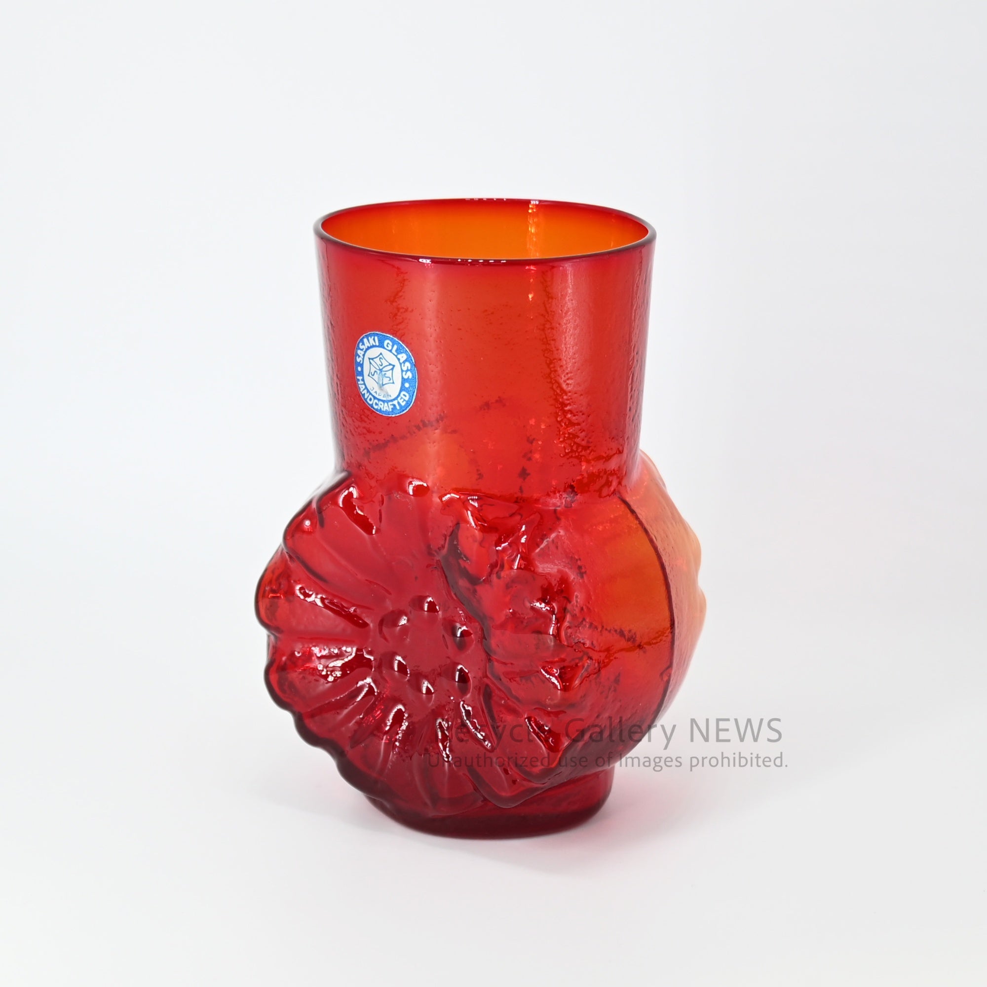 Sasaki Glass Vintage Vase Showa Retro Red Japan / 佐々木硝子 ヴィンテージ花瓶 昭和レトロ 赤 日本
