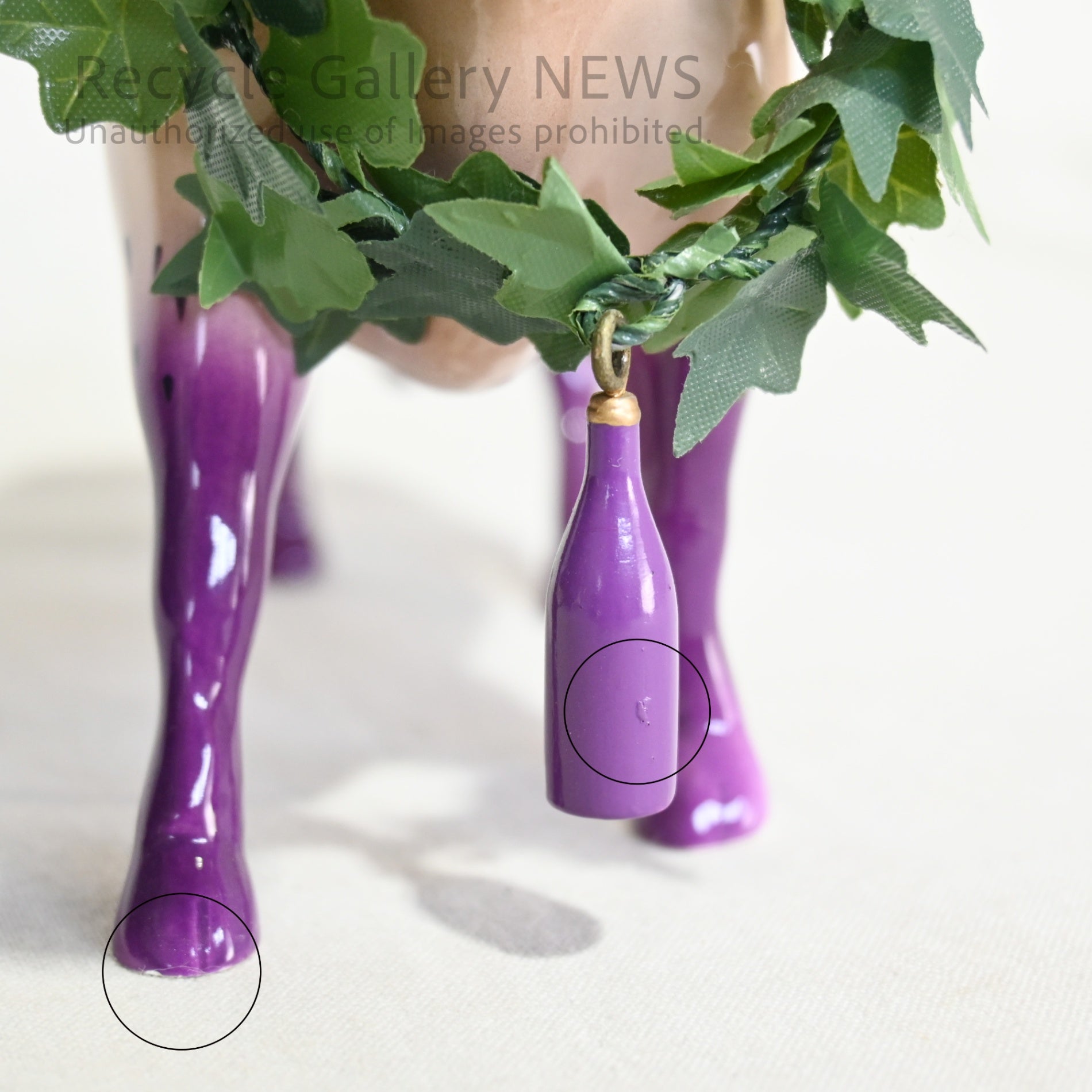 Cow figurine Wine Grapes Westland giftware Cow Parade / 牛のオブジェ ワイン 葡萄 ウエストランド ギフトウェア カウパレード フィギュリン
