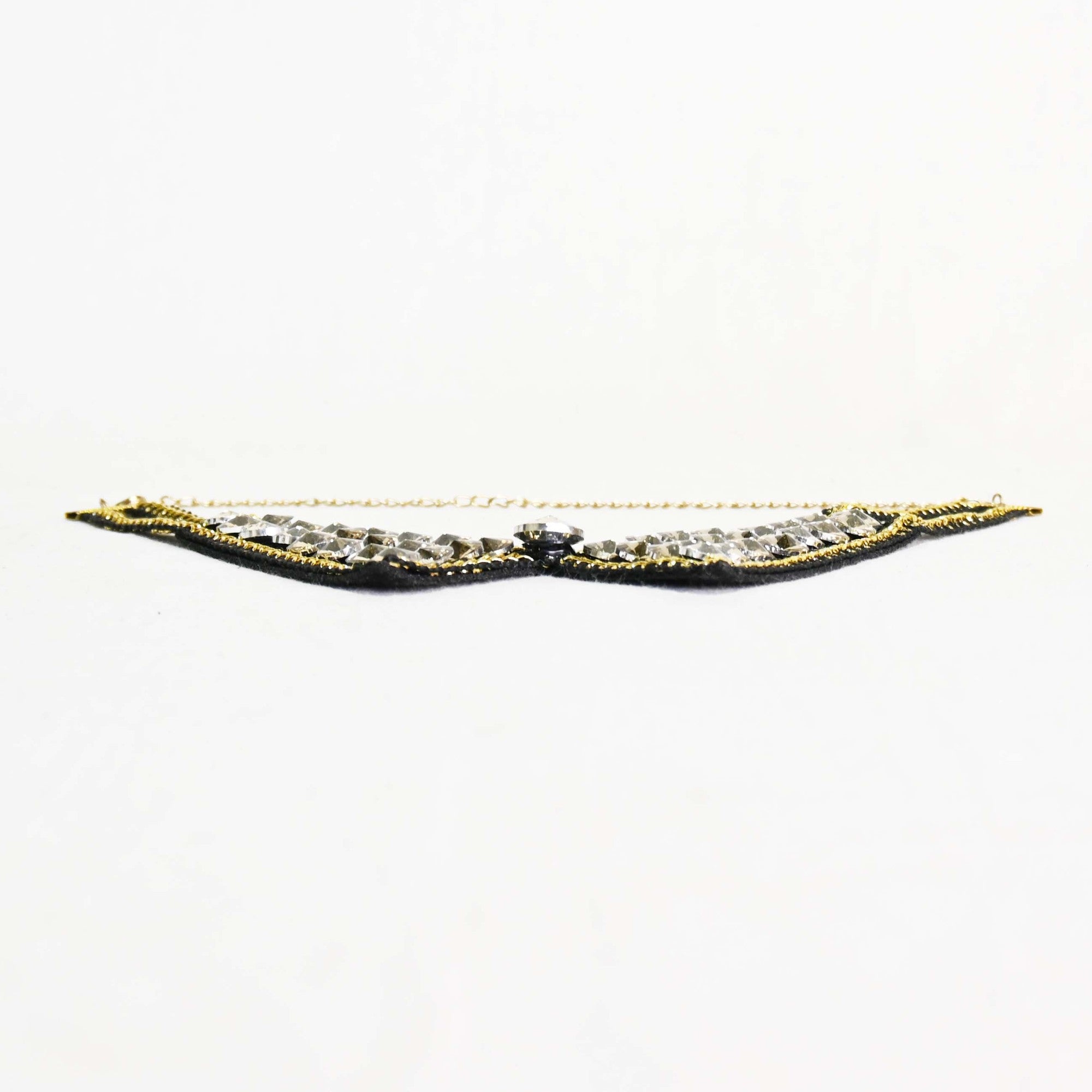 Collar Necklace Bejeweled Black / つけ襟ネックレス ノーブランド ビジュー 黒