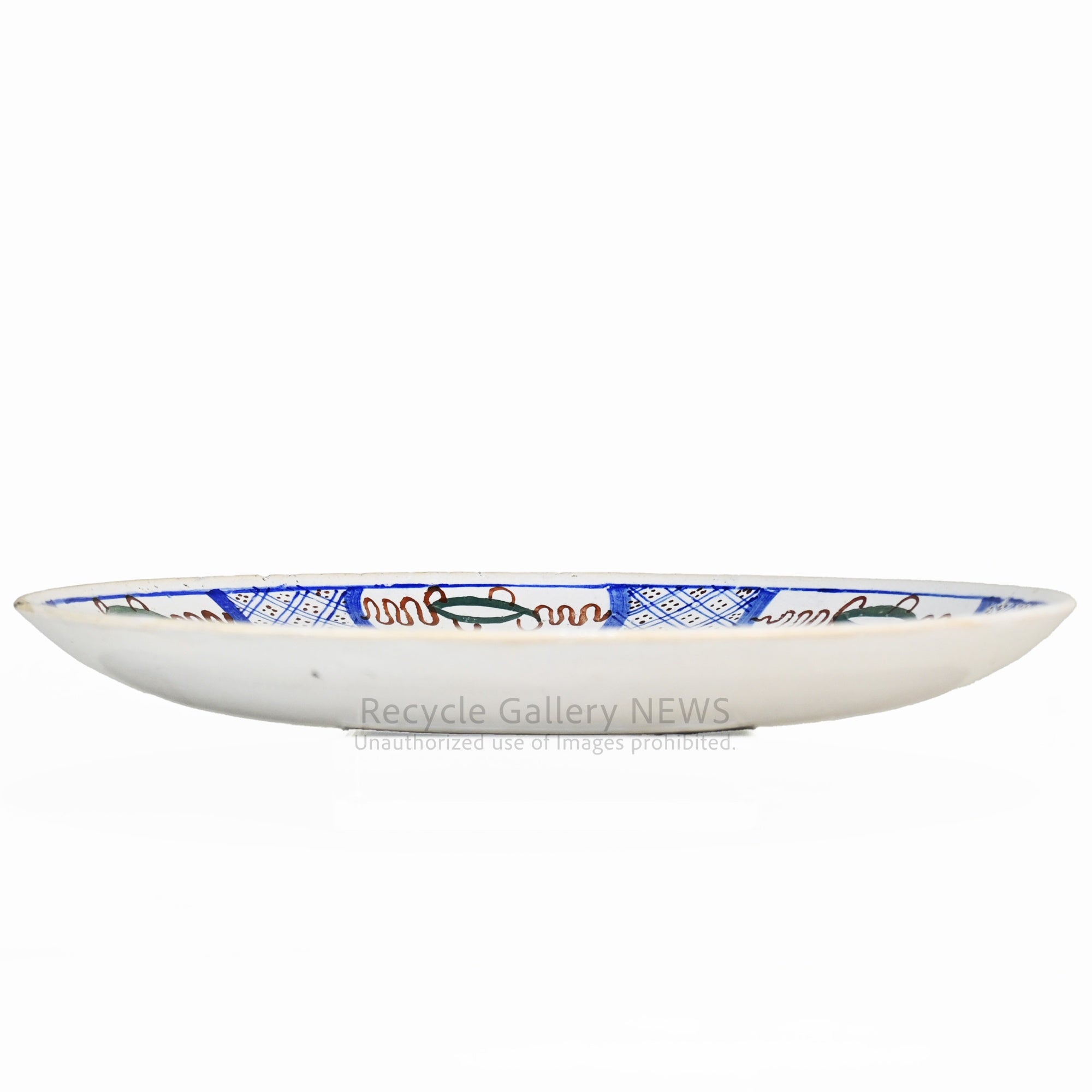 Dutch Delft Charger Picture plate Oriental Chinoiserie flowers and birds / デルフト アンティーク 絵皿 東洋風 花鳥図