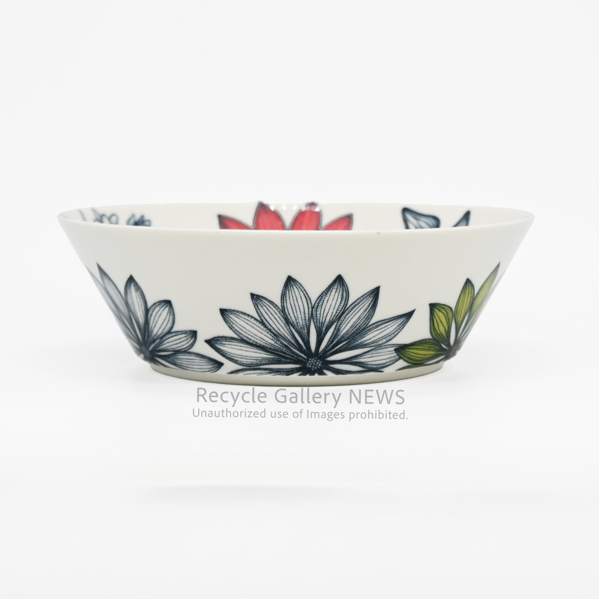 ARABIA Runo Summer Ray Finland Floral 16.5cm Bowl Old Backstamp Scandinavian Style / アラビア ルノ サマーレイ 16.5cmボウル フィンランド  花柄 北欧 旧スタンプ