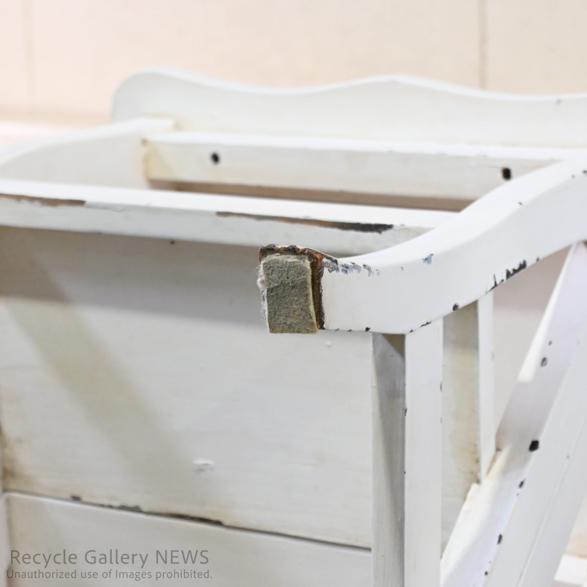 Vintage Foldable Library Step Chair White / ヴィンテージ 折りたたみ ライブラリー ステップ チェア 白