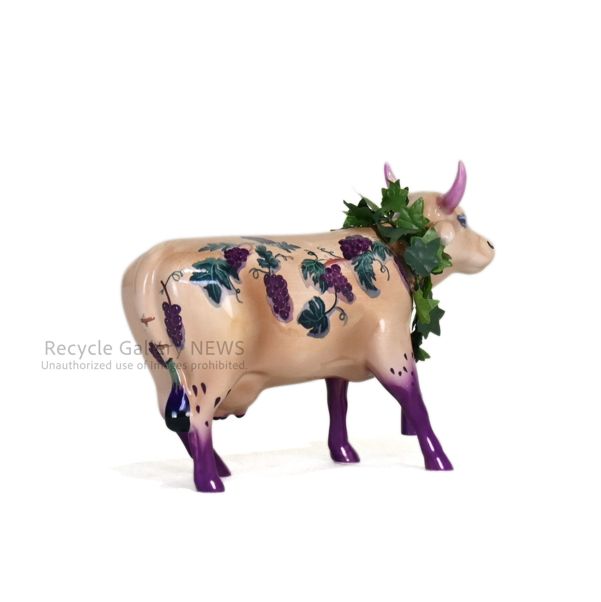 Cow figurine Wine Grapes Westland giftware Cow Parade / 牛のオブジェ ワイン 葡萄 ウエストランド ギフトウェア カウパレード フィギュリン