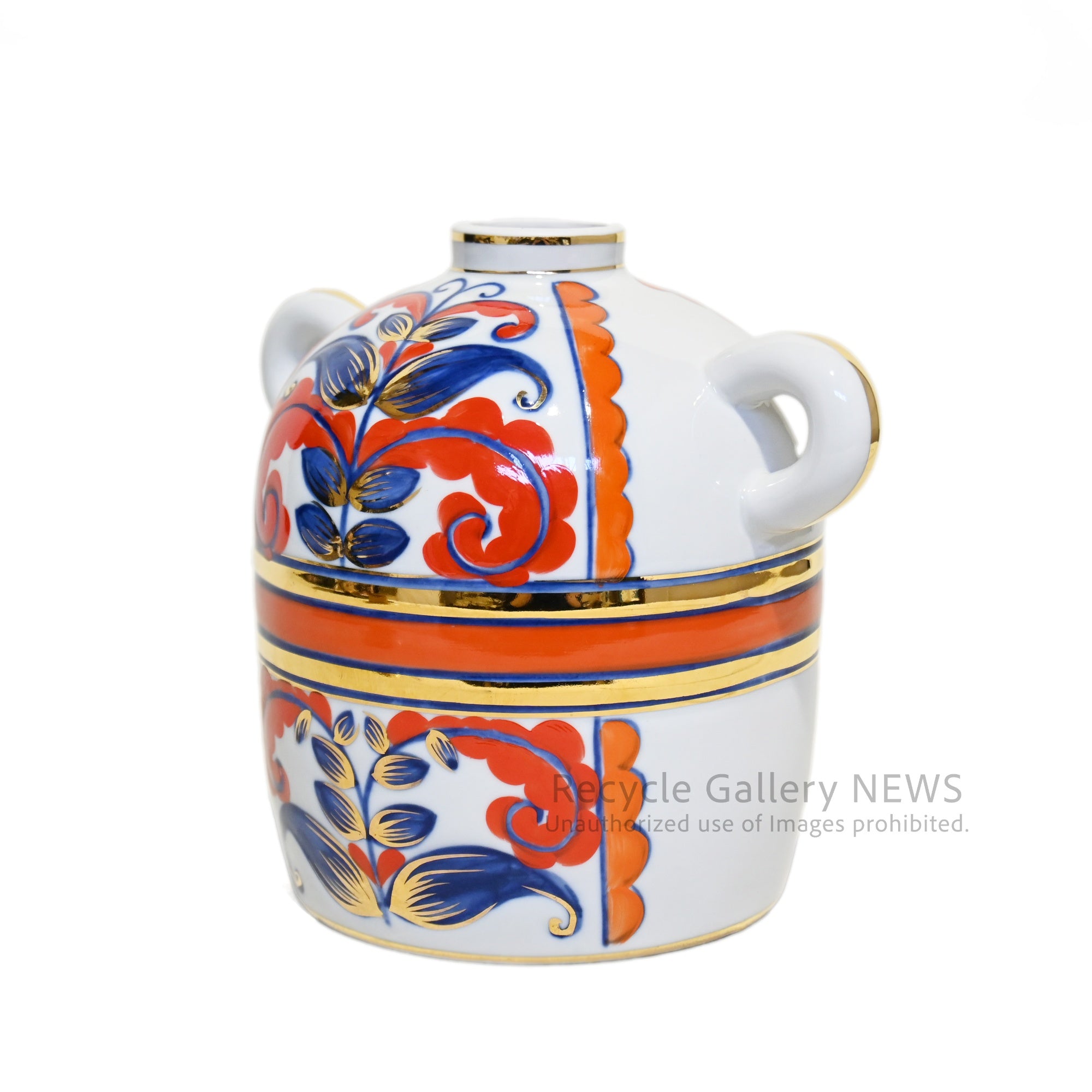 Soviet Vase Folklore Hand painted Russian Vintage / ソ連 ソヴィエト 花瓶 フォークロア ハンドペイント ロシアヴィンテージ