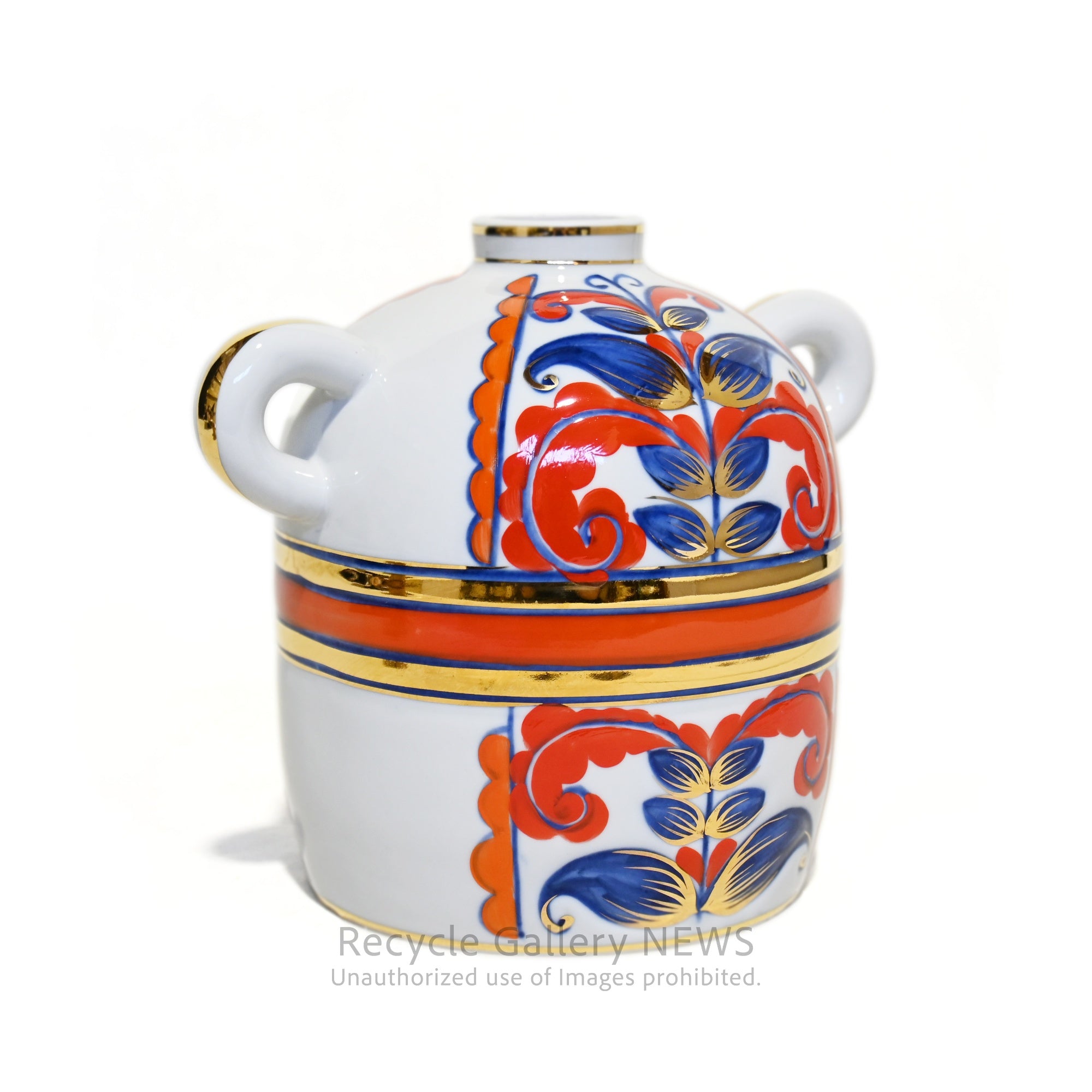 Soviet Vase Folklore Hand painted Russian Vintage / ソ連 ソヴィエト 花瓶 フォークロア ハンドペイント ロシアヴィンテージ