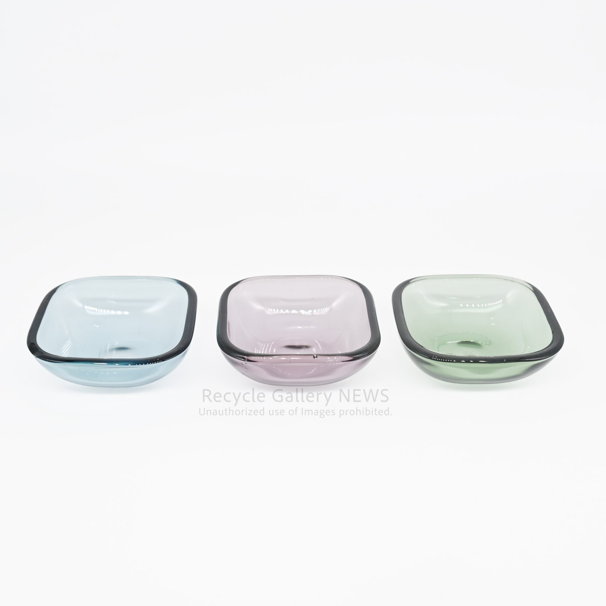 Rare Hoya Glass "Starting Unit series" Set of 6 Plates Japanese Tableware Showa Retro / 保谷硝子 スターティングユニット６点セット  日本 食器 昭和レトロ 希少