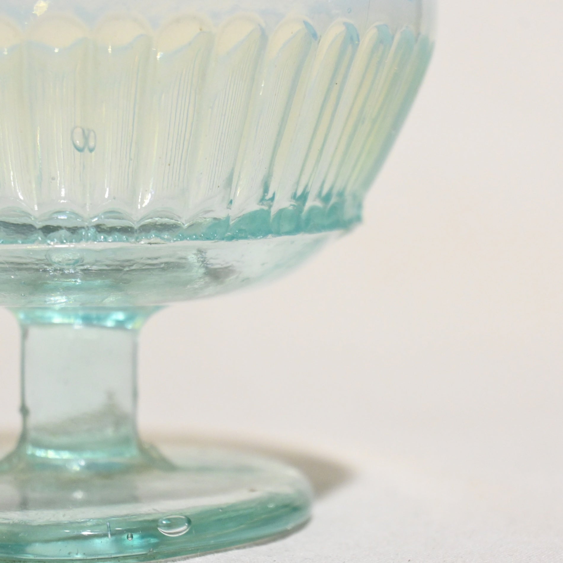 Vintage Press Glass Japanese Glass Ice Cup Ramune soda blue Color Retro / ヴィンテージ プレスガラス 和ガラス 氷コップ ラムネ色 レトロ