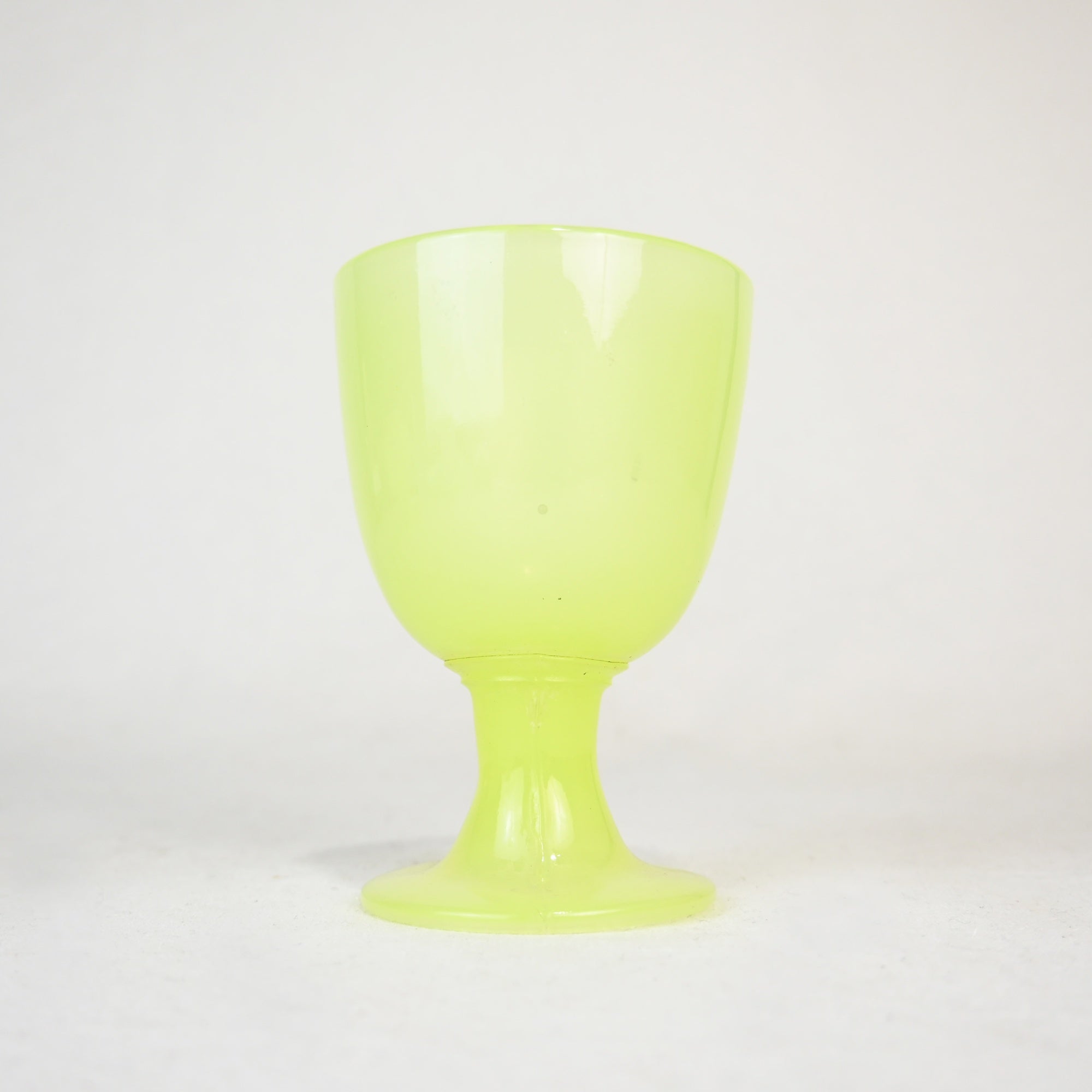 Uranium Divided Cup Vaseline glass Vintage / ウランガラス 棗型 氷コップ ヴィンテージ