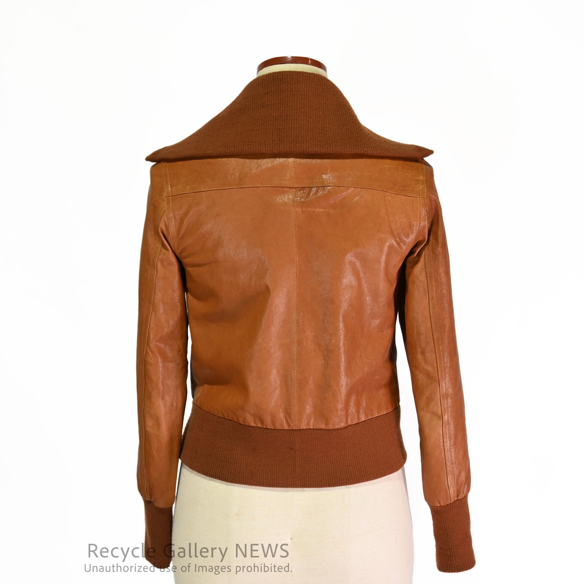 AG by aquagirl Lamb Leather Jacket Orange Brown / アクアガール 羊革 レザージャケット オレンジブラウン