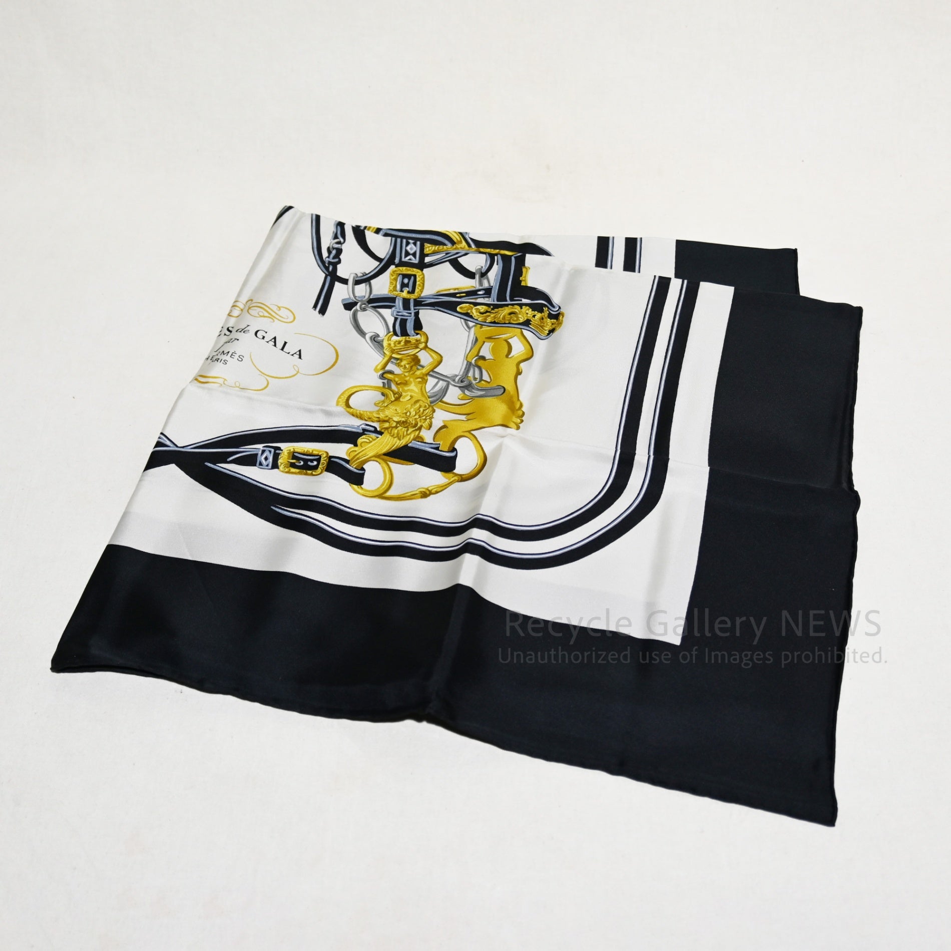 HERMES Carré 90 BRIDES de GALA Scarf 1990-2000s Unused Vintage / エルメス カレ90 ブリッド・ドゥ・ガラ スカーフ 1990〜2000年代当時物 未使用・新古品 ヴィンテージ